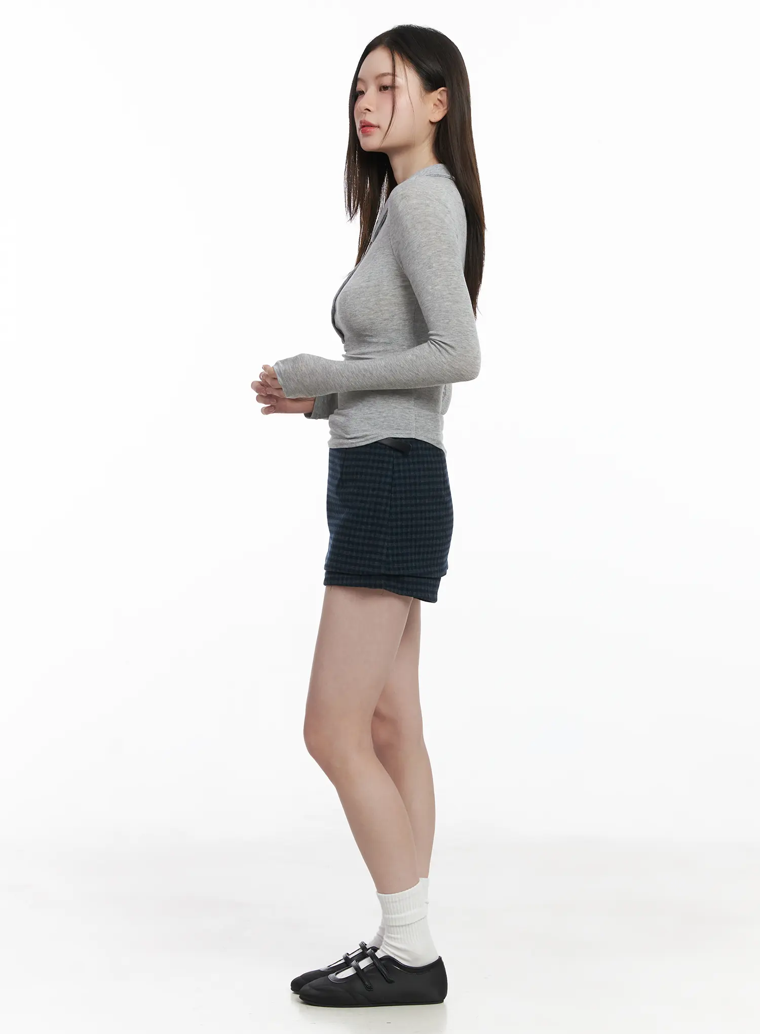 Checkered Mini Skort CJ507 - Image 4