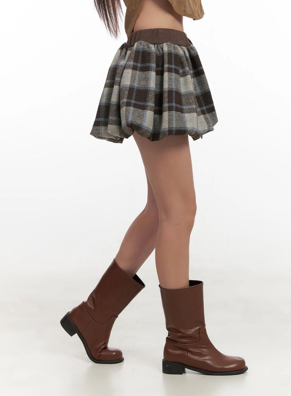 Checkered Print Mini Skirt CN426 - Image 3