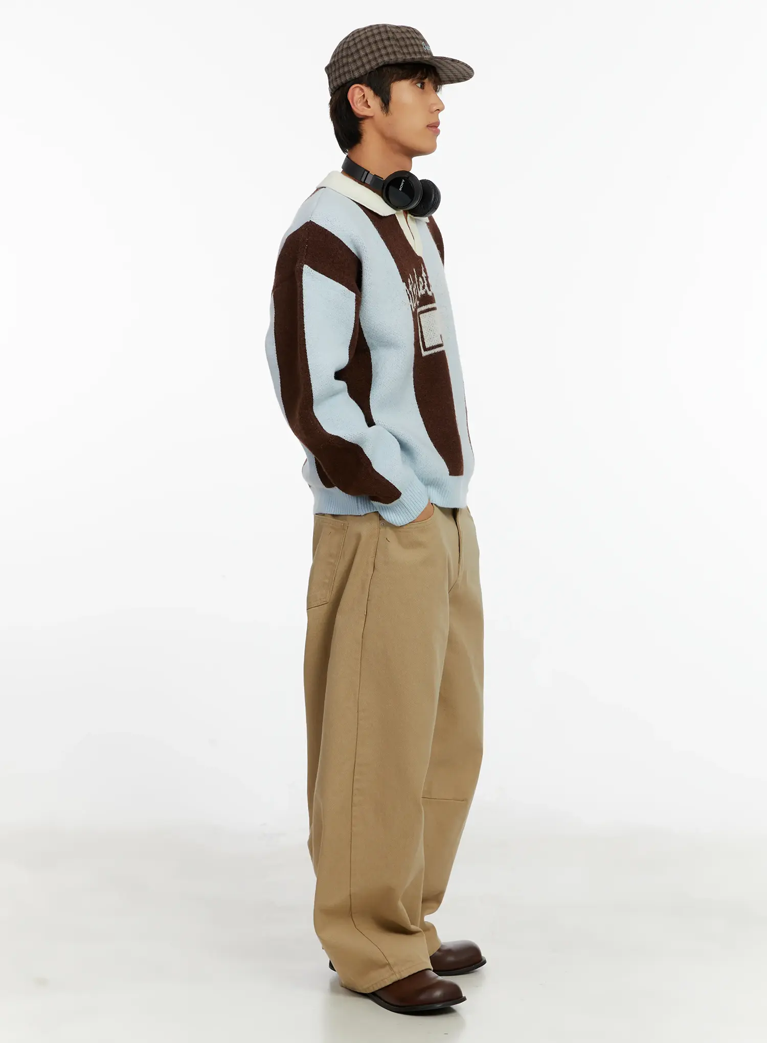Checkered Street Style Camp Hat ID523 - Image 8