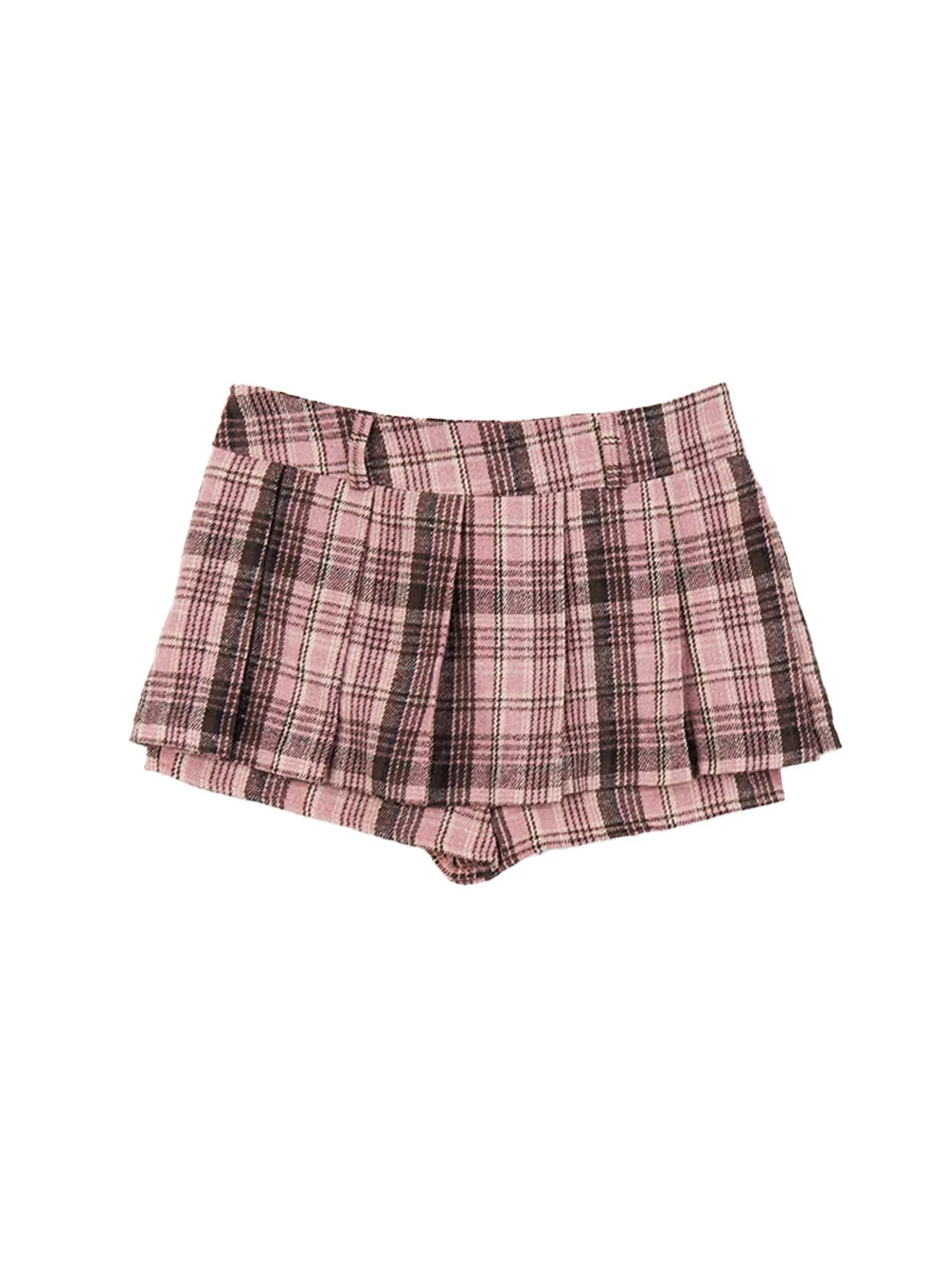 Checkered Winter Pleated Mini Skirt CJ516 - Image 10