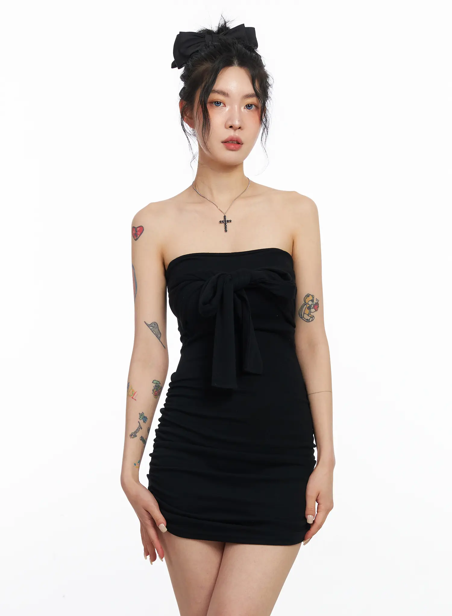 Chic Bow Tie Bodycon Dress CJ523 - Image 2