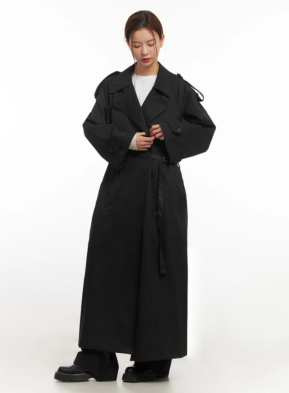 Chic Buckle Trench Coat IM513 - Image 10