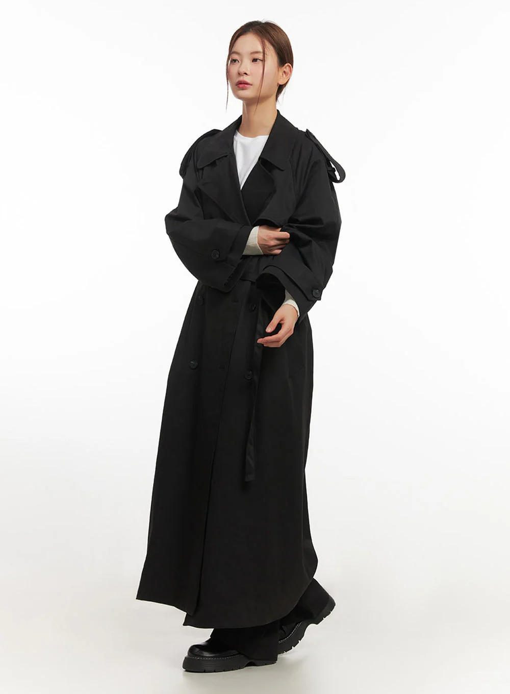 Chic Buckle Trench Coat IM513 - Image 11