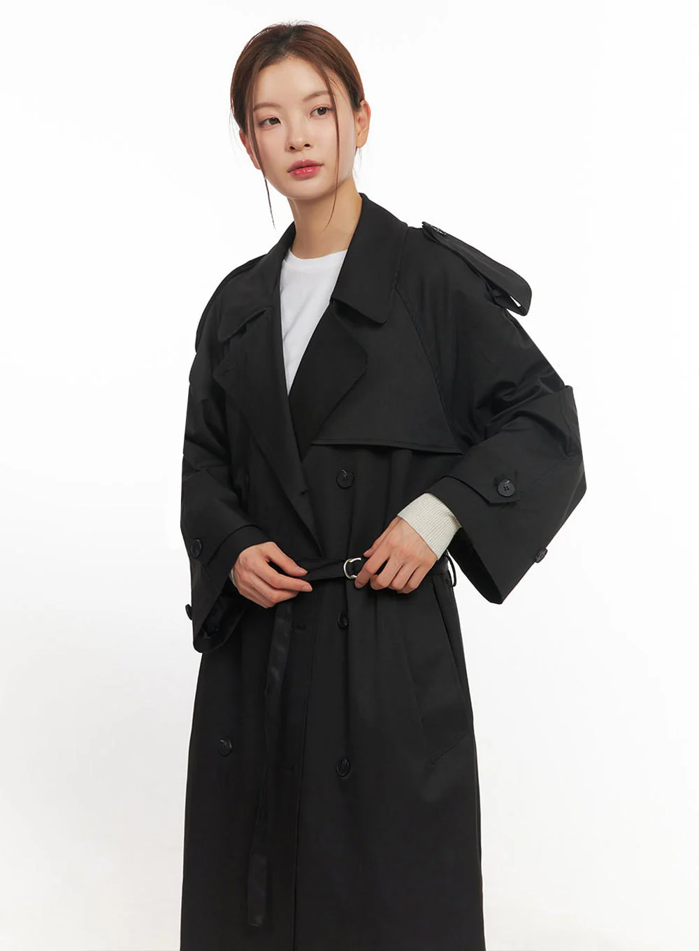 Chic Buckle Trench Coat IM513 - Image 8