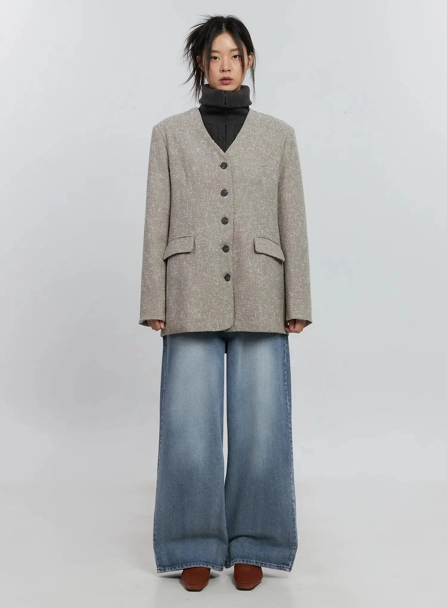 Chic Button-Up Jacket IS515 - Image 4