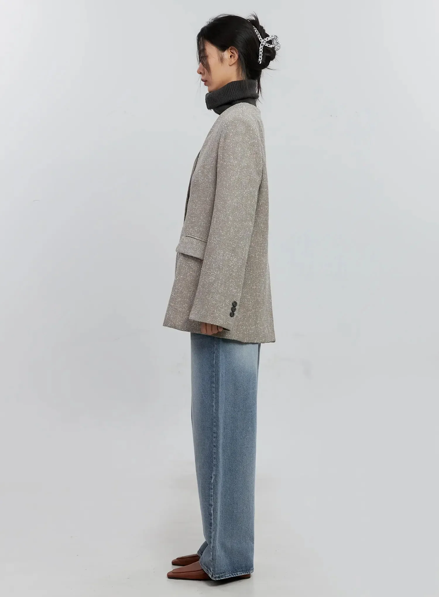 Chic Button-Up Jacket IS515 - Image 6