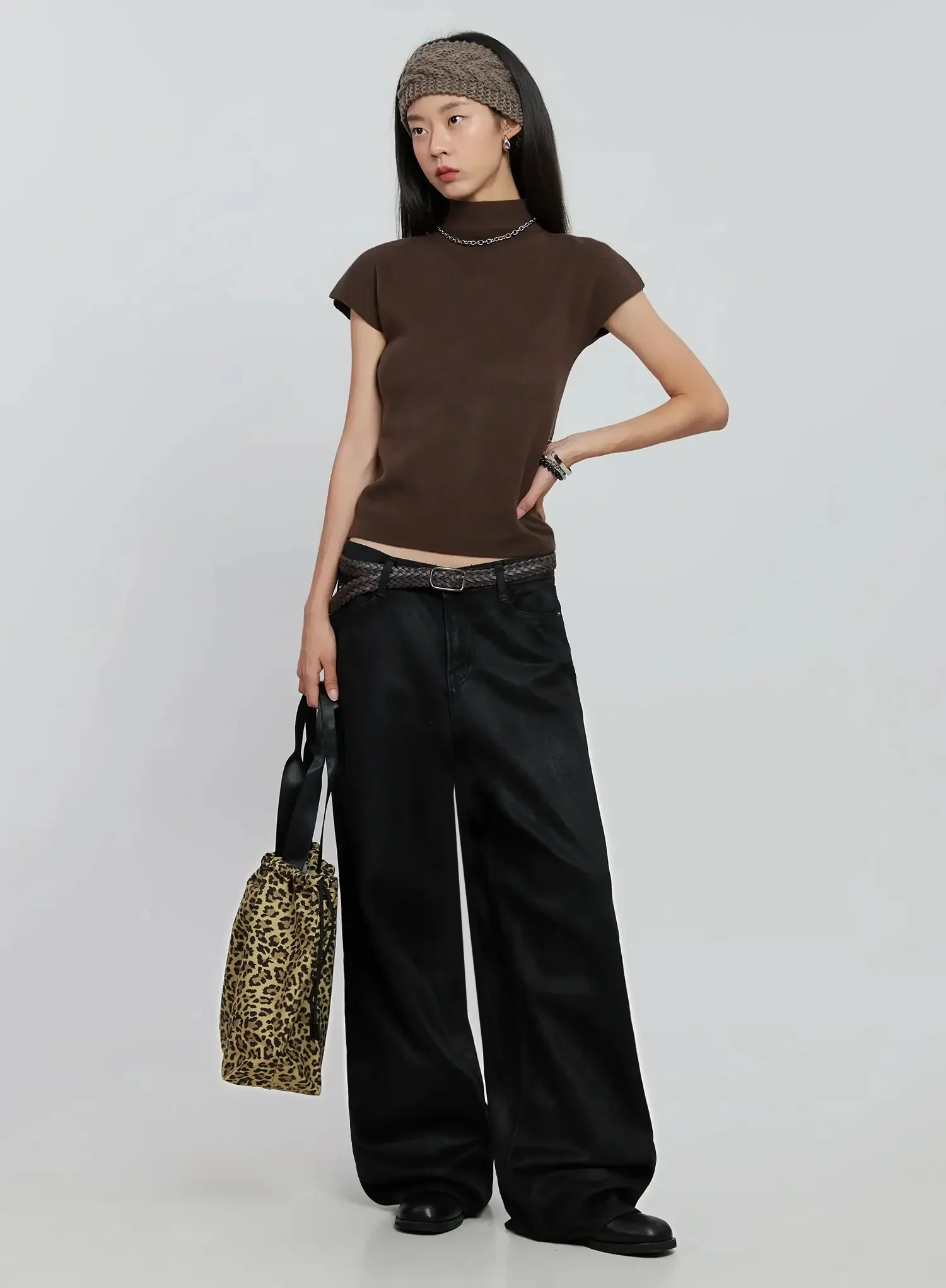 Chic High Neck Knit Top IO530 - Image 12