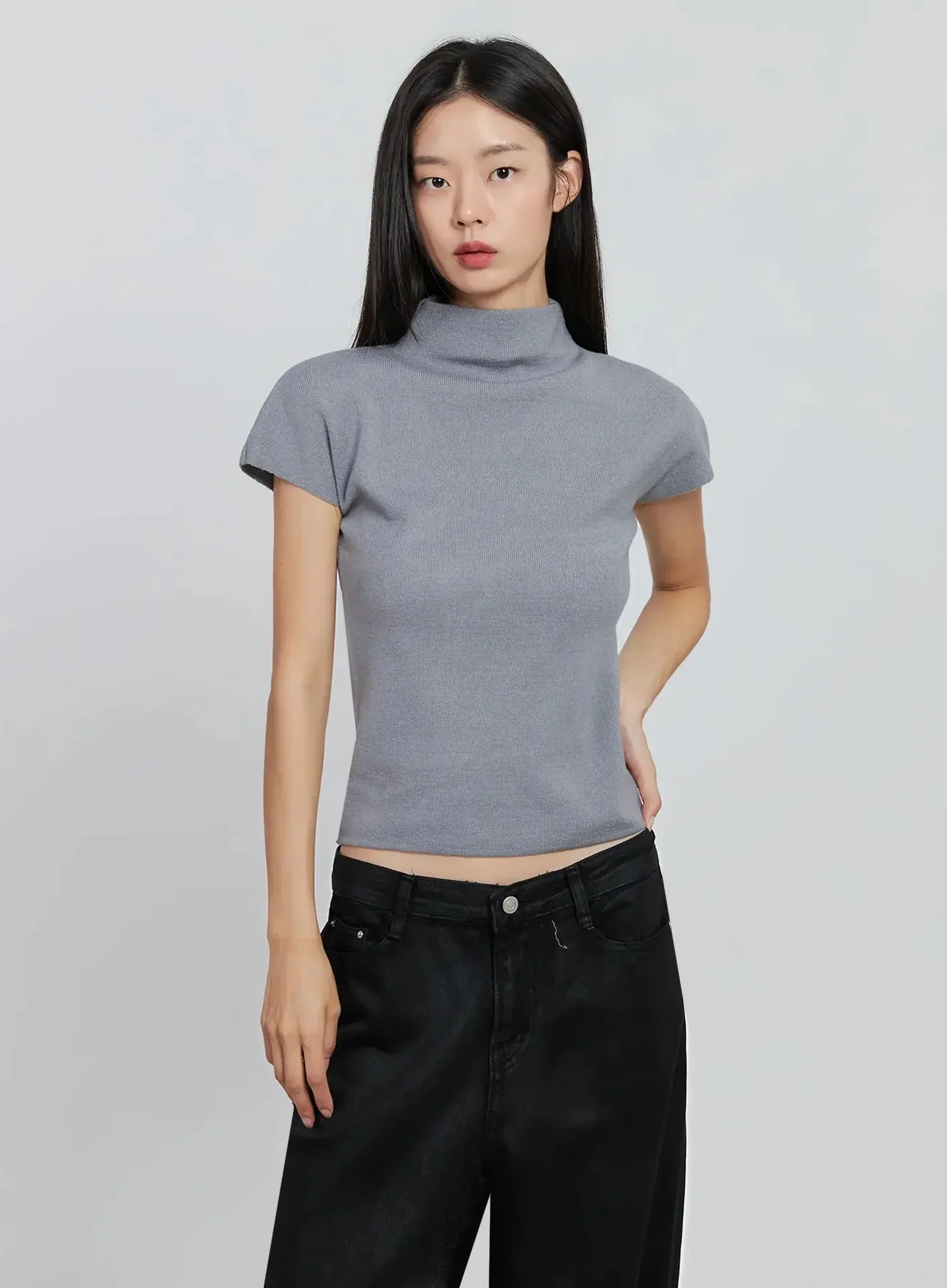 Chic High Neck Knit Top IO530 - Image 16