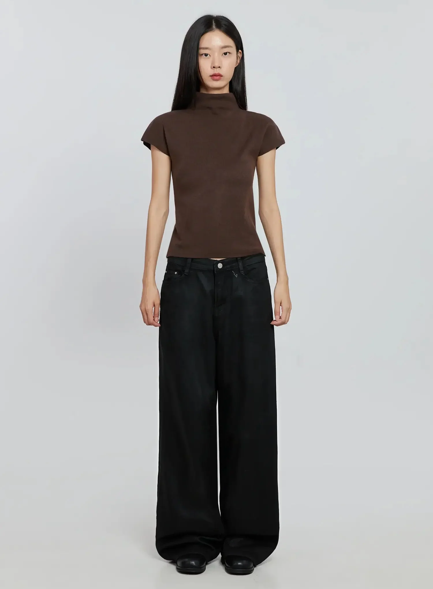 Chic High Neck Knit Top IO530 - Image 4