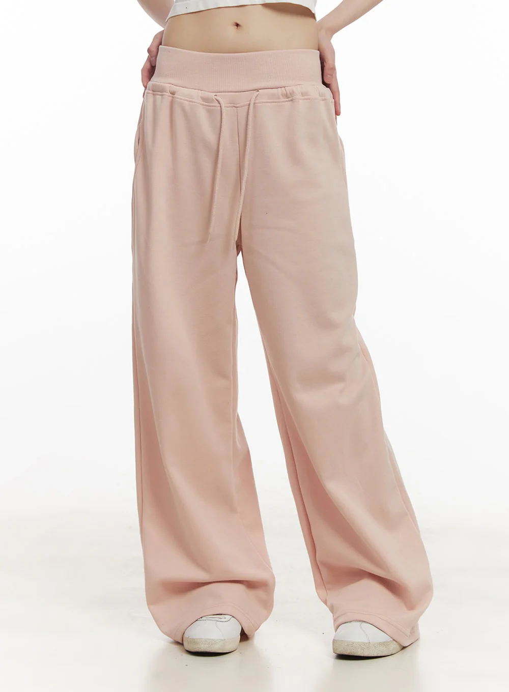 Chic High-Waisted Wide-Leg Sweatpants CF518 - Image 8