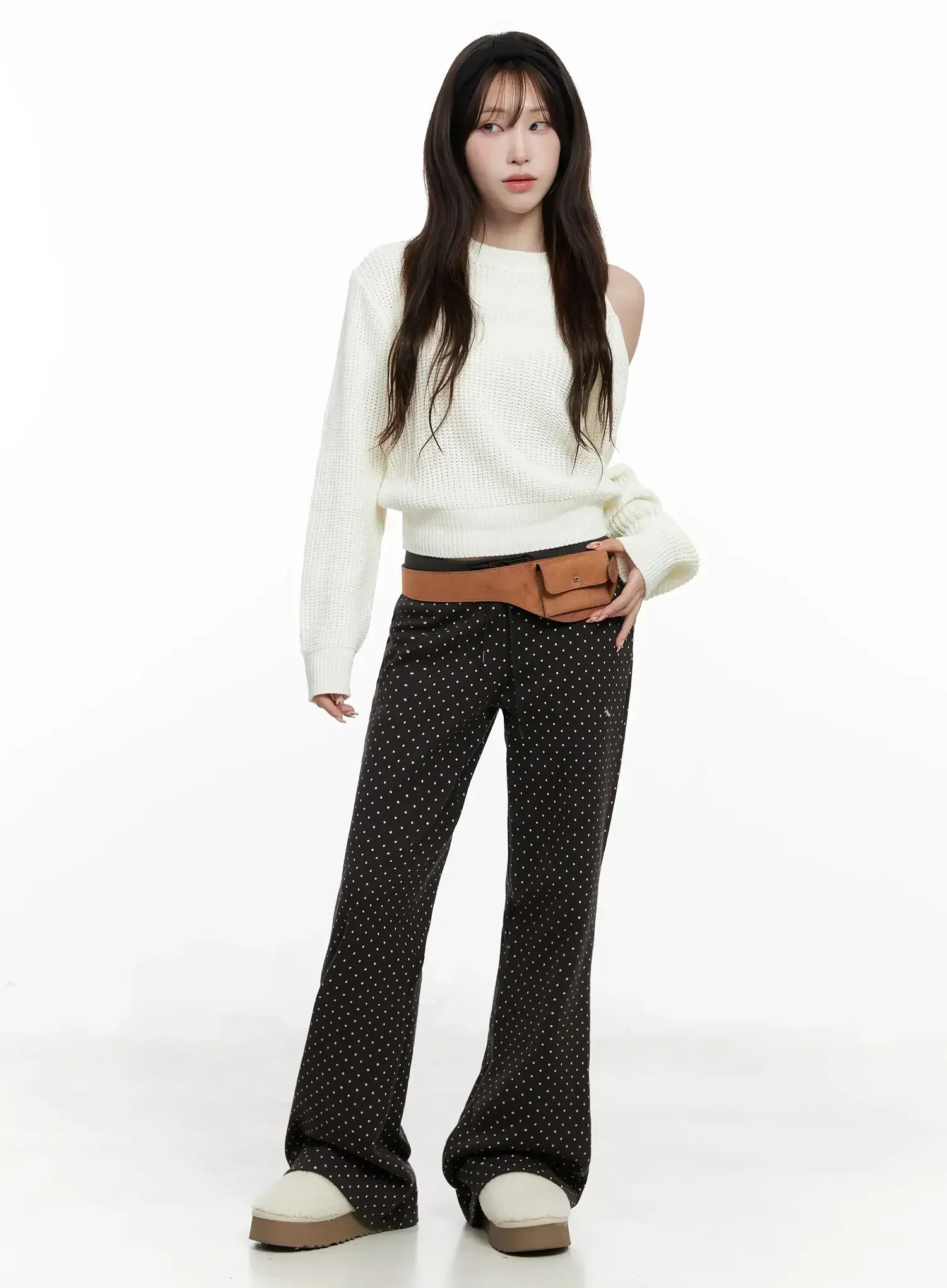 Chic Open Shoulder Knit Top IN514 - Image 3