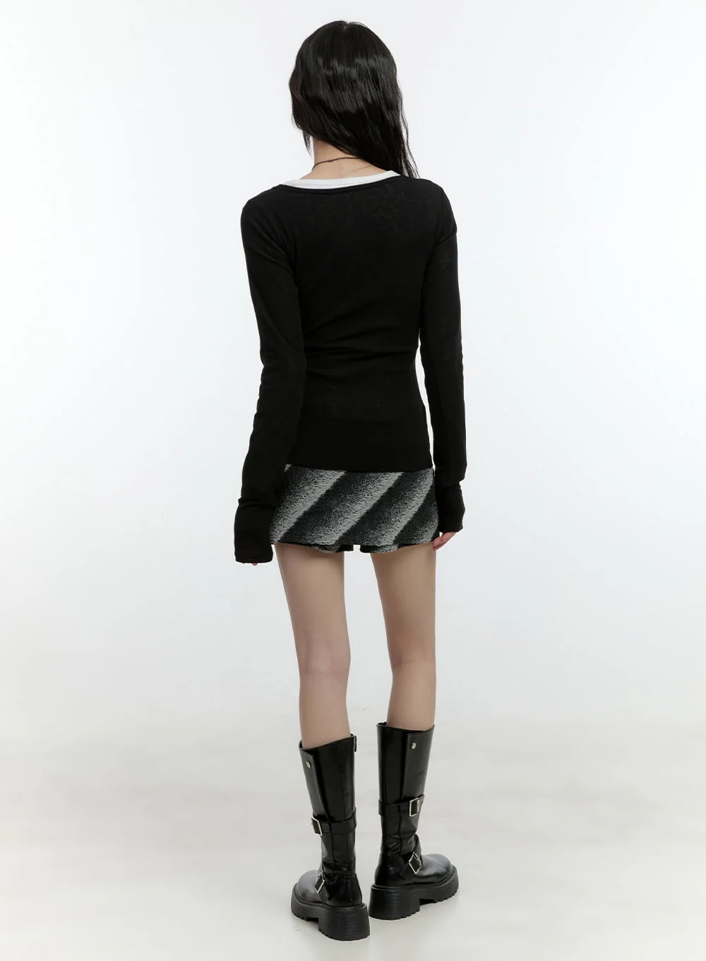 Chic Patterned Mini Skort CF507 - Image 8