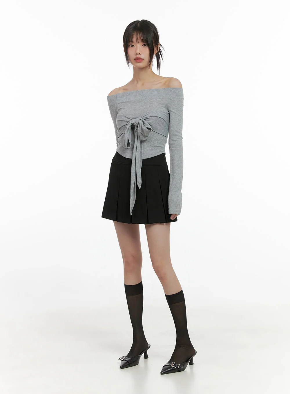 Chic Pleat Detail Mini Skirt CS412 - Image 2