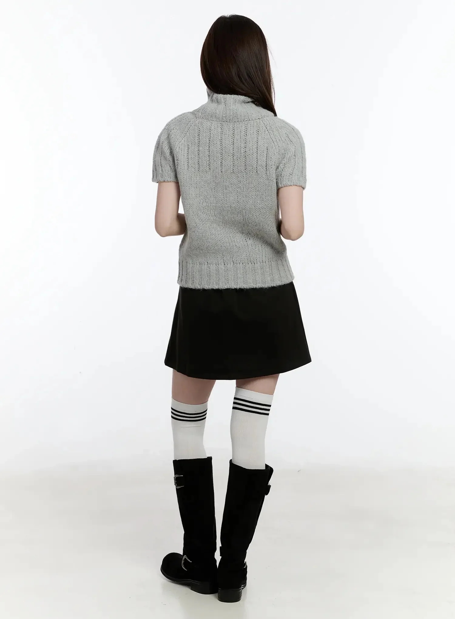 Chic Turtleneck Short Sleeve Sweater ID526 - Image 11