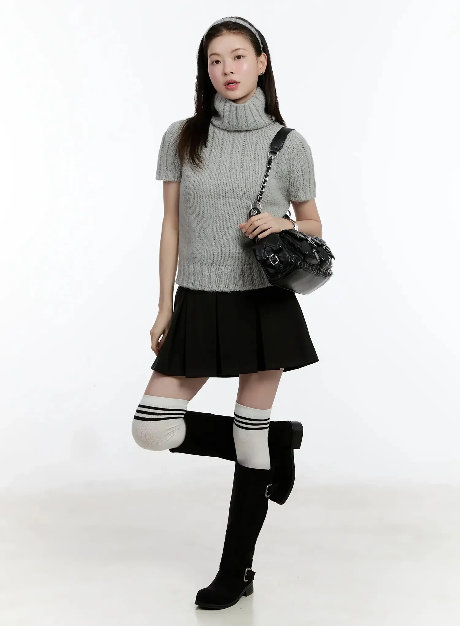 Chic Turtleneck Short Sleeve Sweater ID526 - Image 12