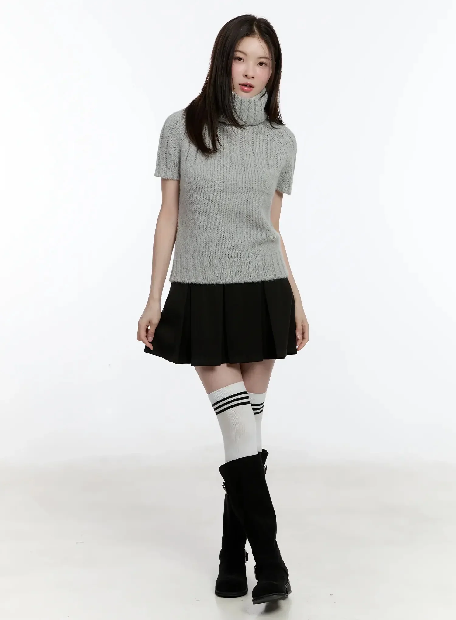 Chic Turtleneck Short Sleeve Sweater ID526 - Image 9
