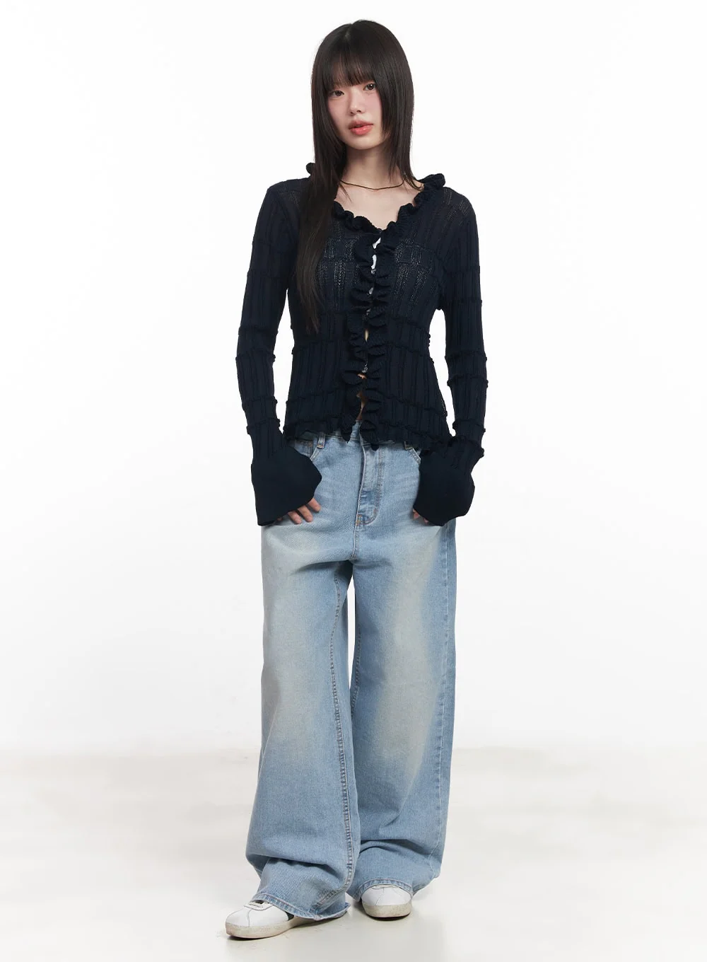Cierra Washed Wide-Leg Jeans CY520 - Image 3