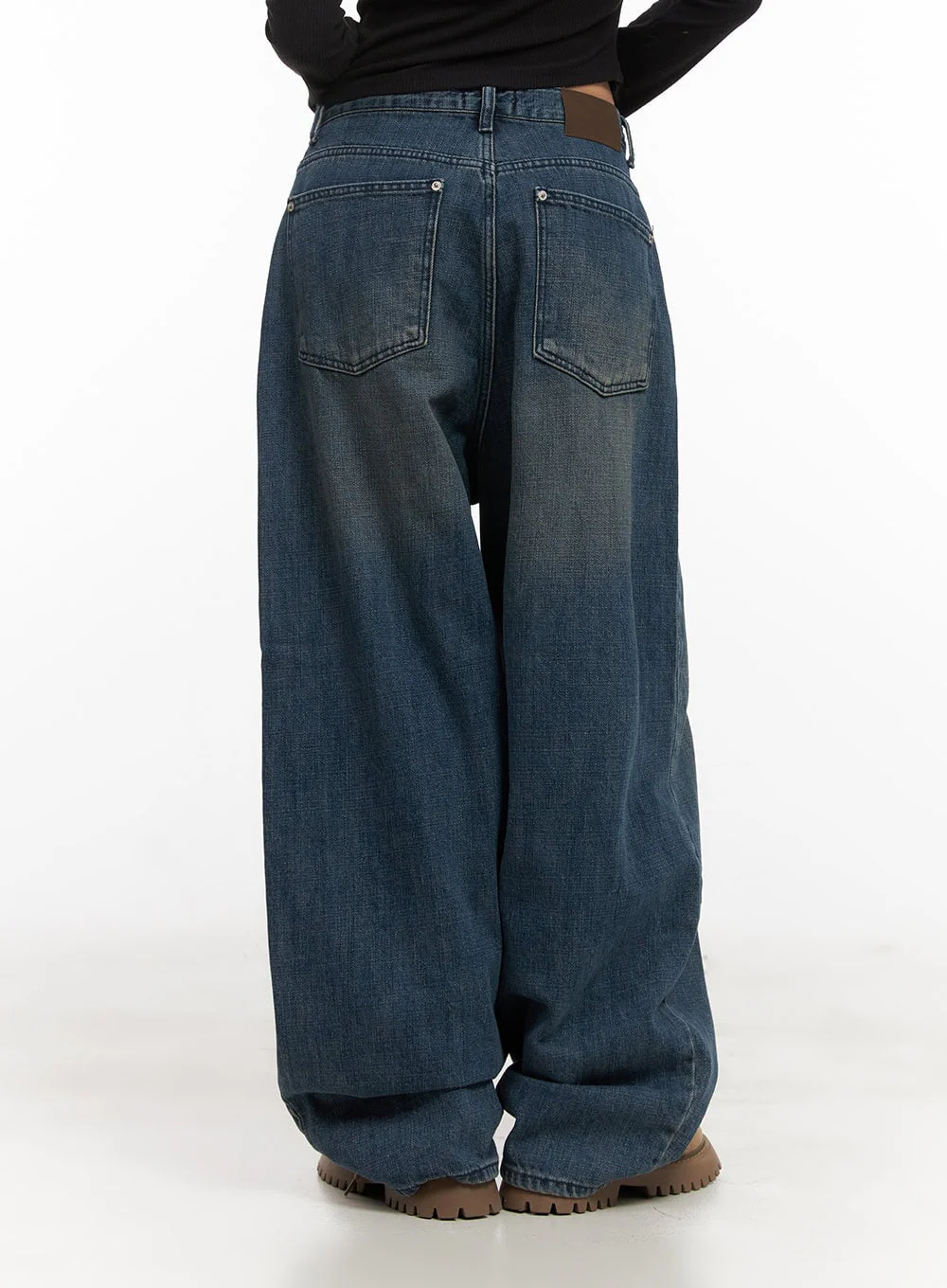 Clara Oversize Cotton Denim Baggy Pants CD409 - Image 5