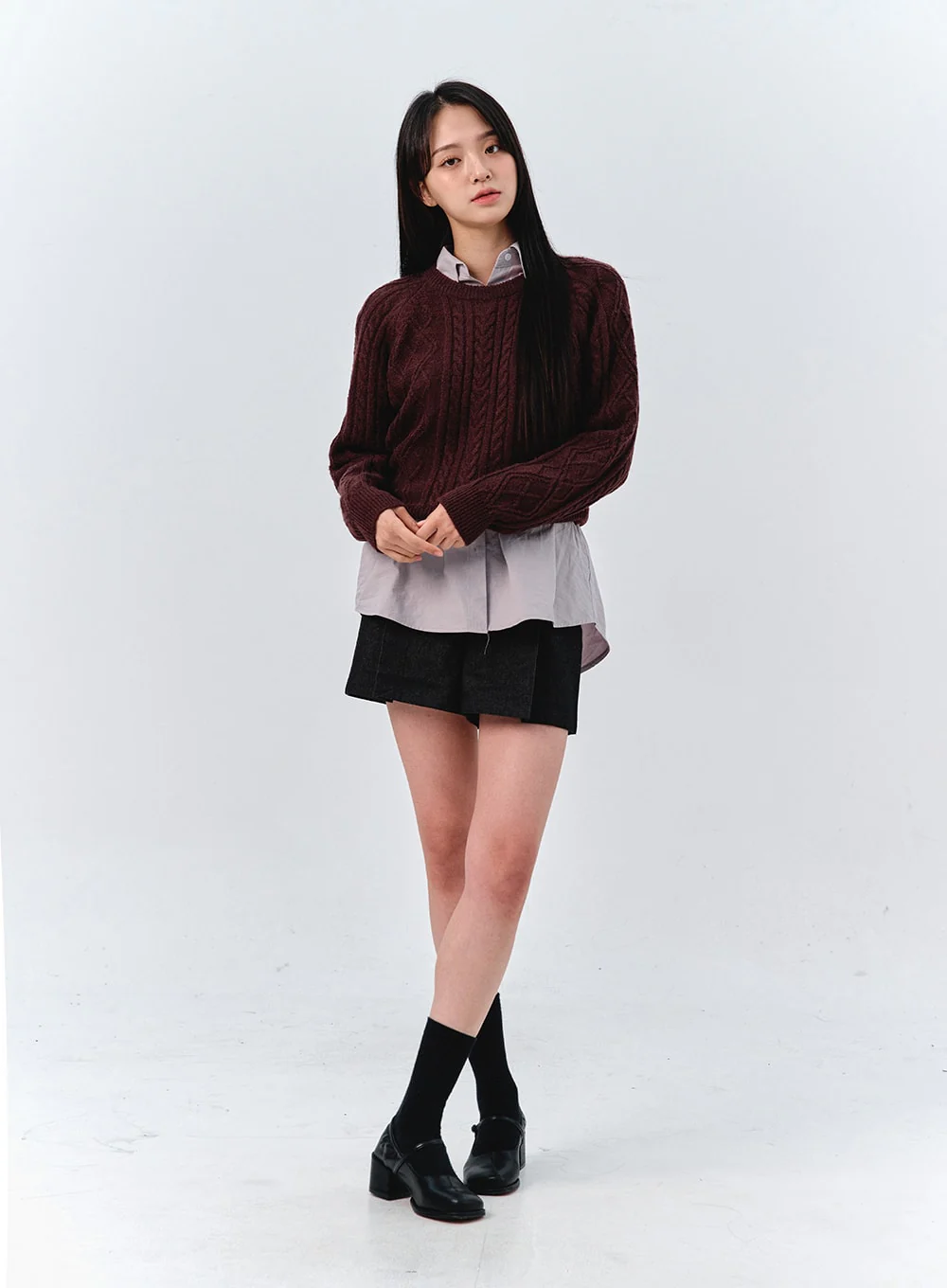 Classic Cable Knit Sweater OO319 - Image 2