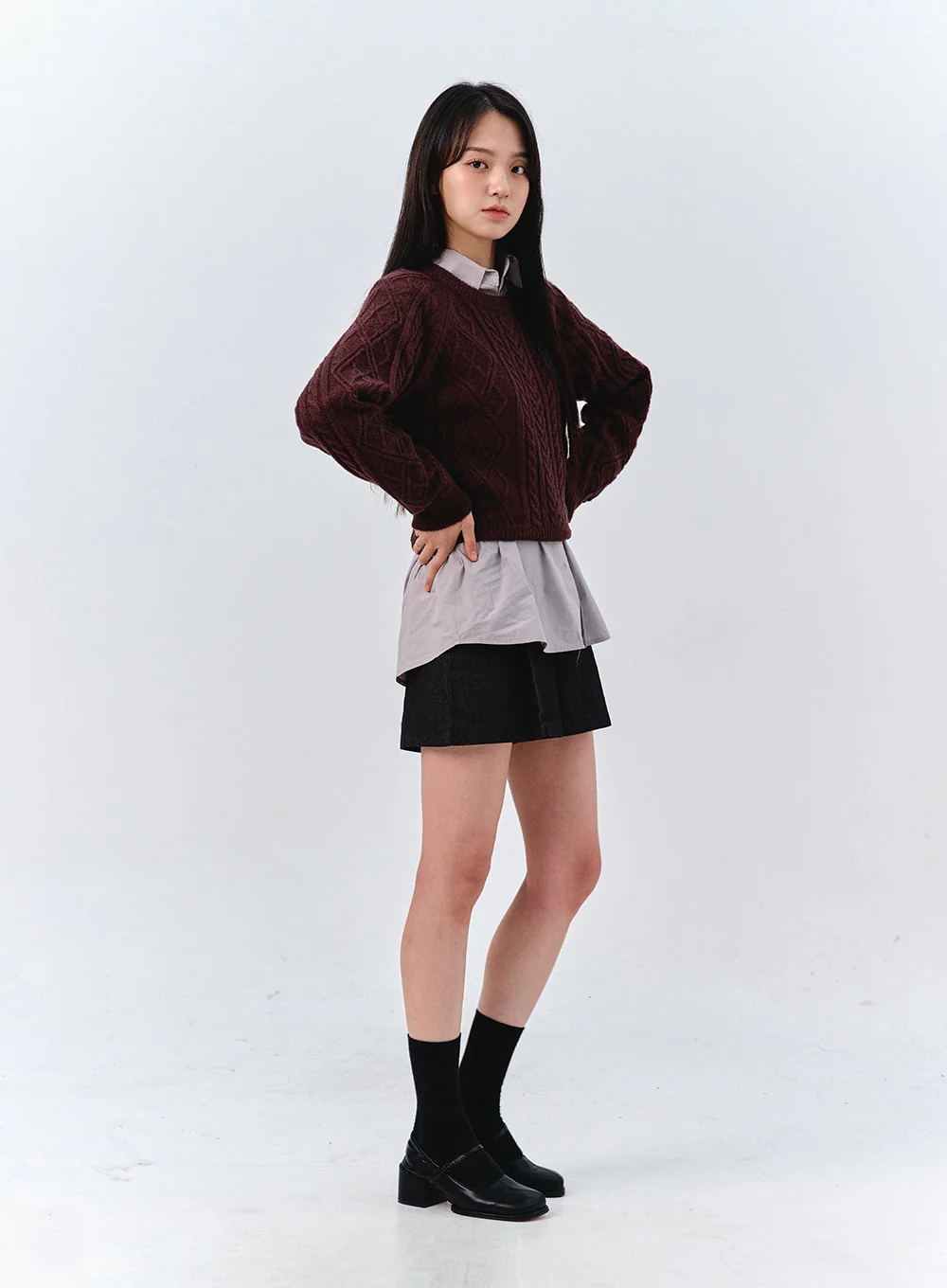 Classic Cable Knit Sweater OO319 - Image 6