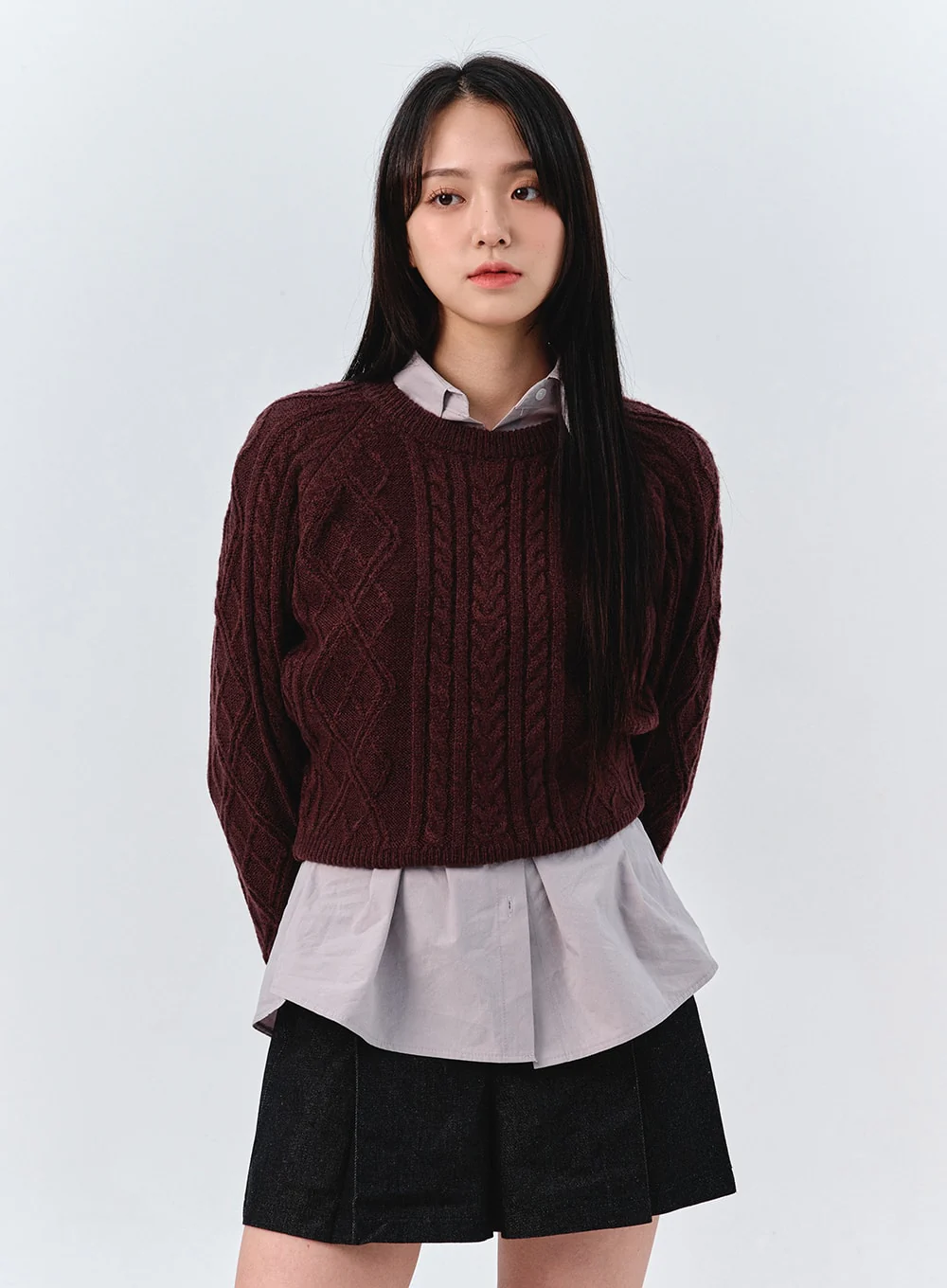 Classic Cable Knit Sweater OO319 - Image 8