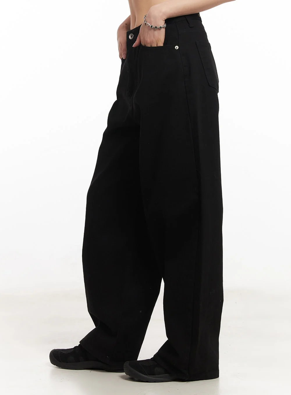 Classic Cotton Wide-Leg Pants CA516 - Image 3