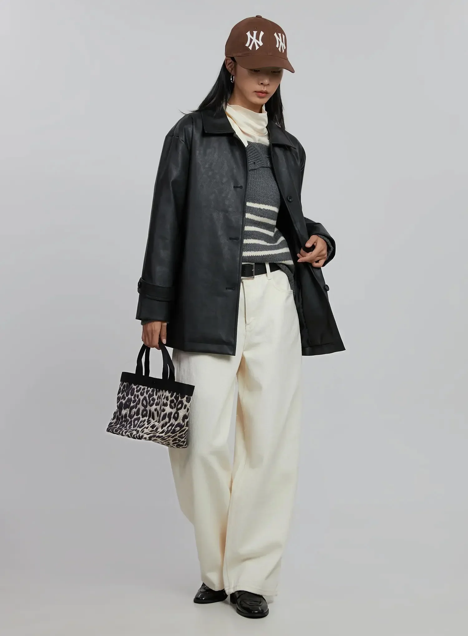 Classic Faux Leather Half Jacket ID504 - Image 13