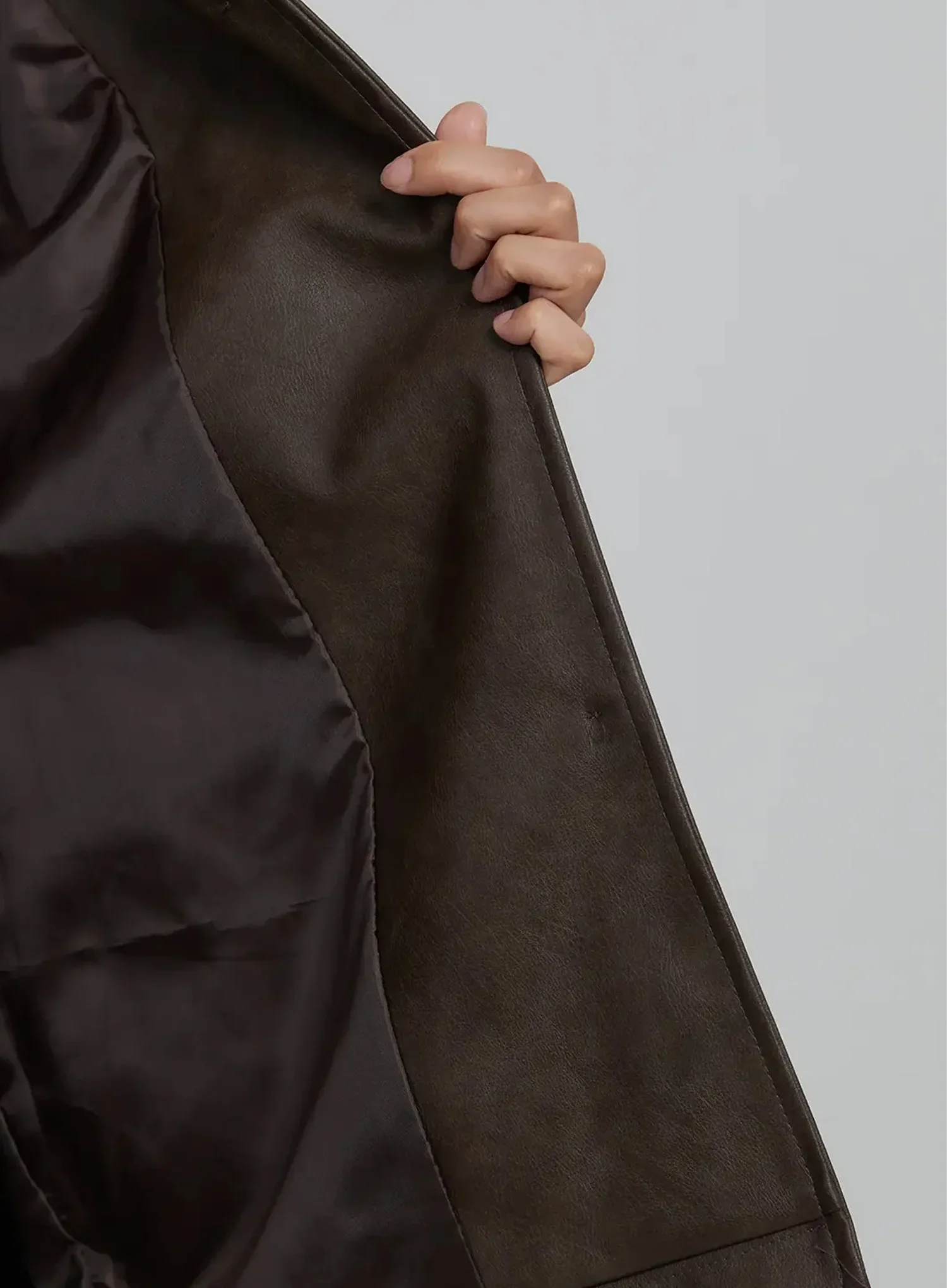 Classic Faux Leather Half Jacket ID504 - Image 7