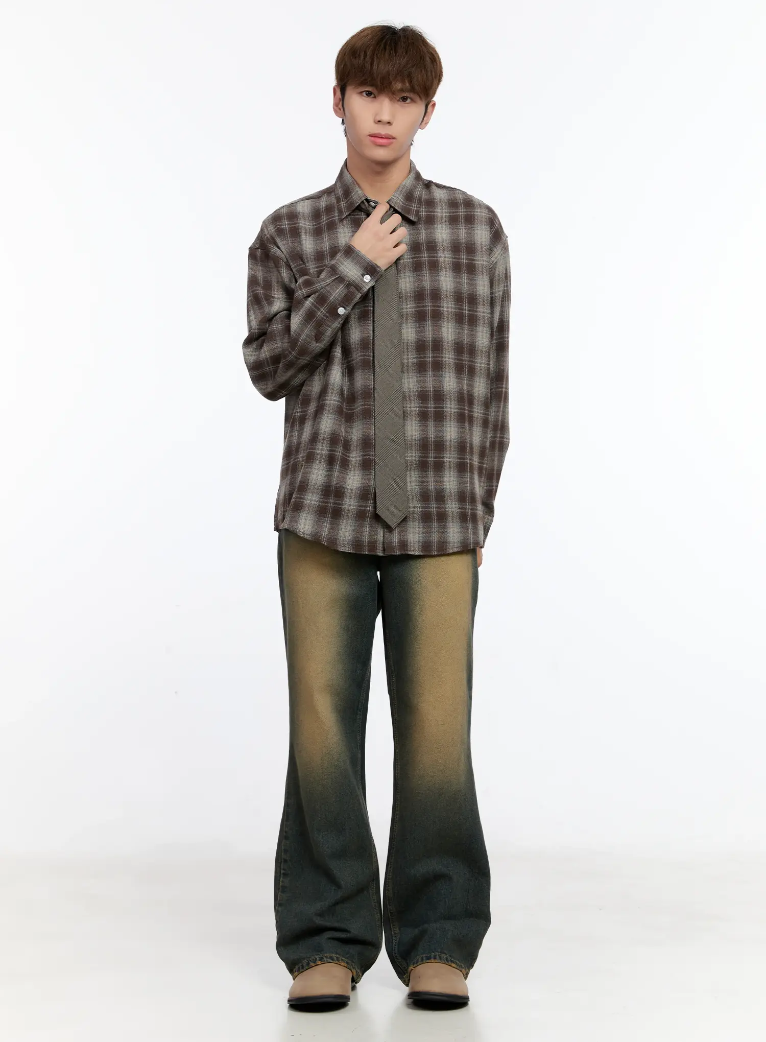 Classic Glen Check Slim Tie IN512 - Image 3