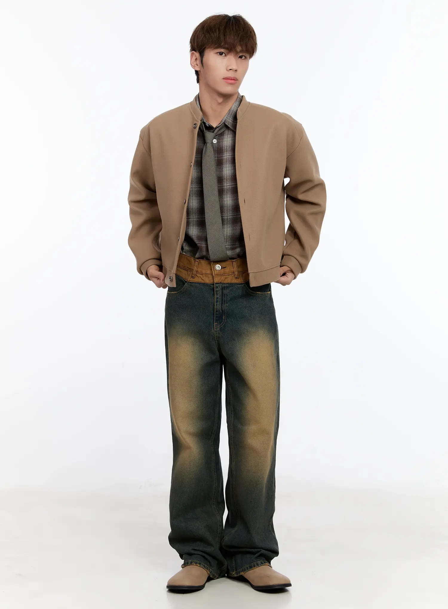 Classic Glen Check Slim Tie IN512 - Image 5
