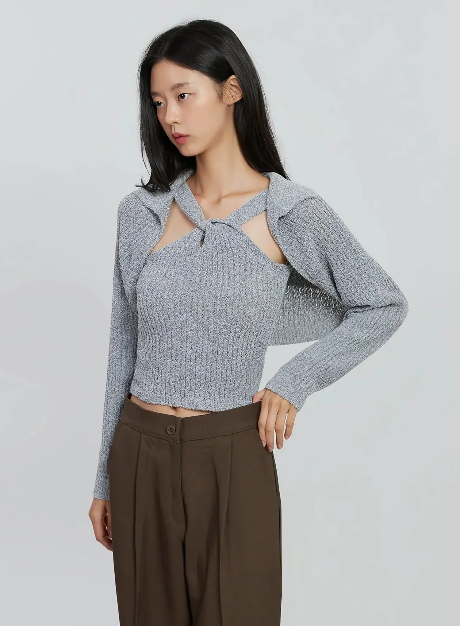 Classic Knit Bolero Cardigan IO530 - Image 13