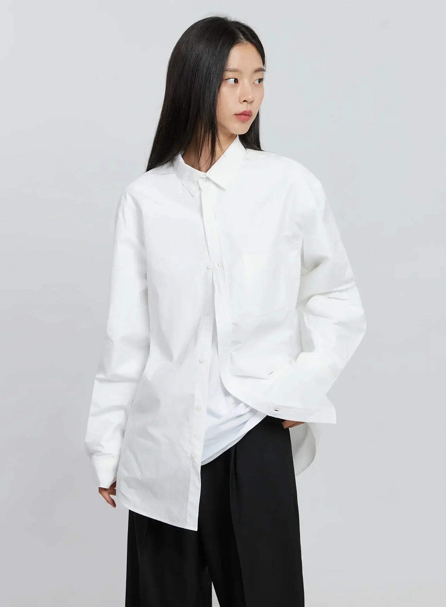 Classic Oversized Shirt IN507 - Image 13