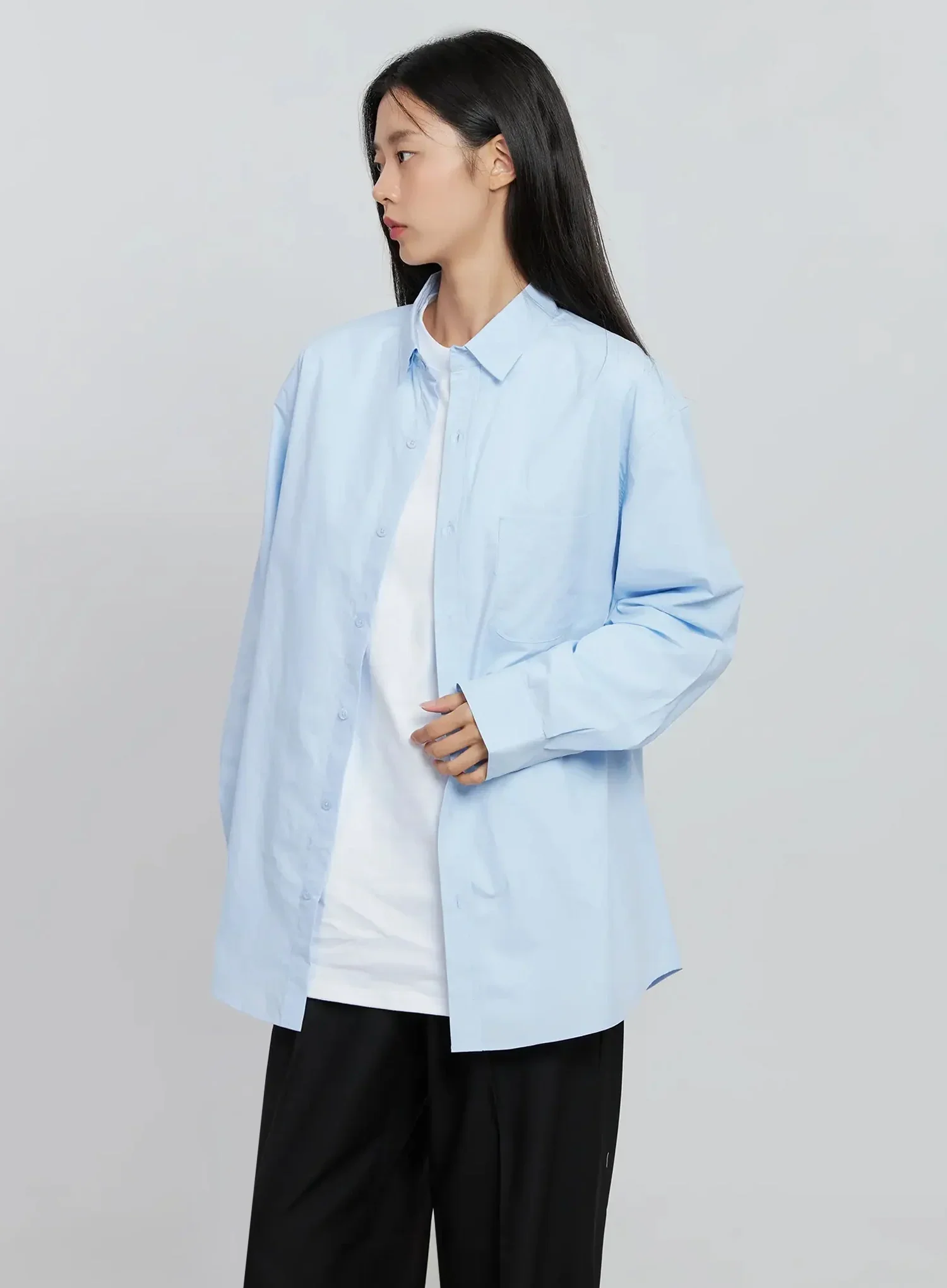 Classic Oversized Shirt IN507 - Image 15
