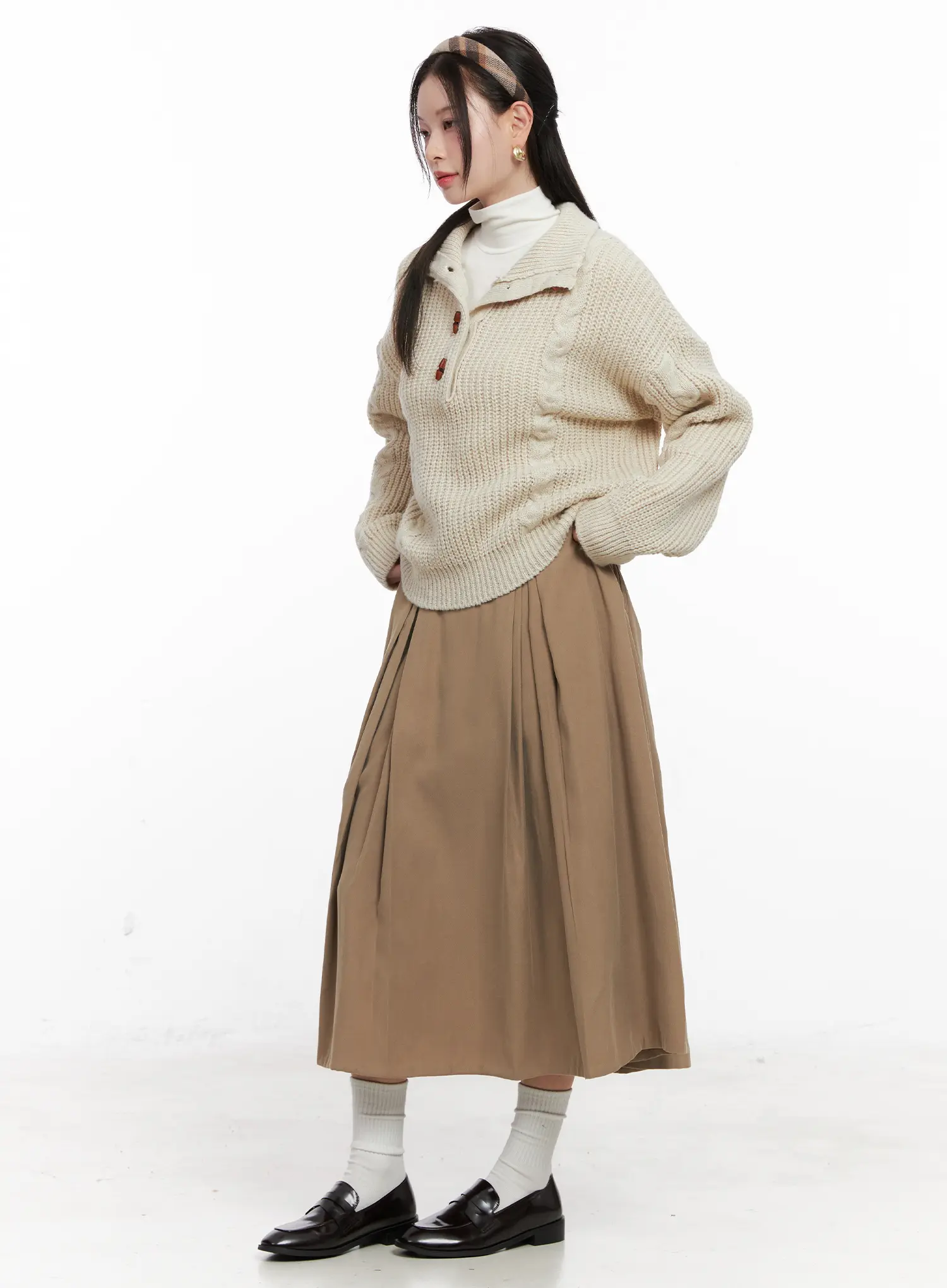 Classic Pintuck Maxi Skirt CO531 - Image 5