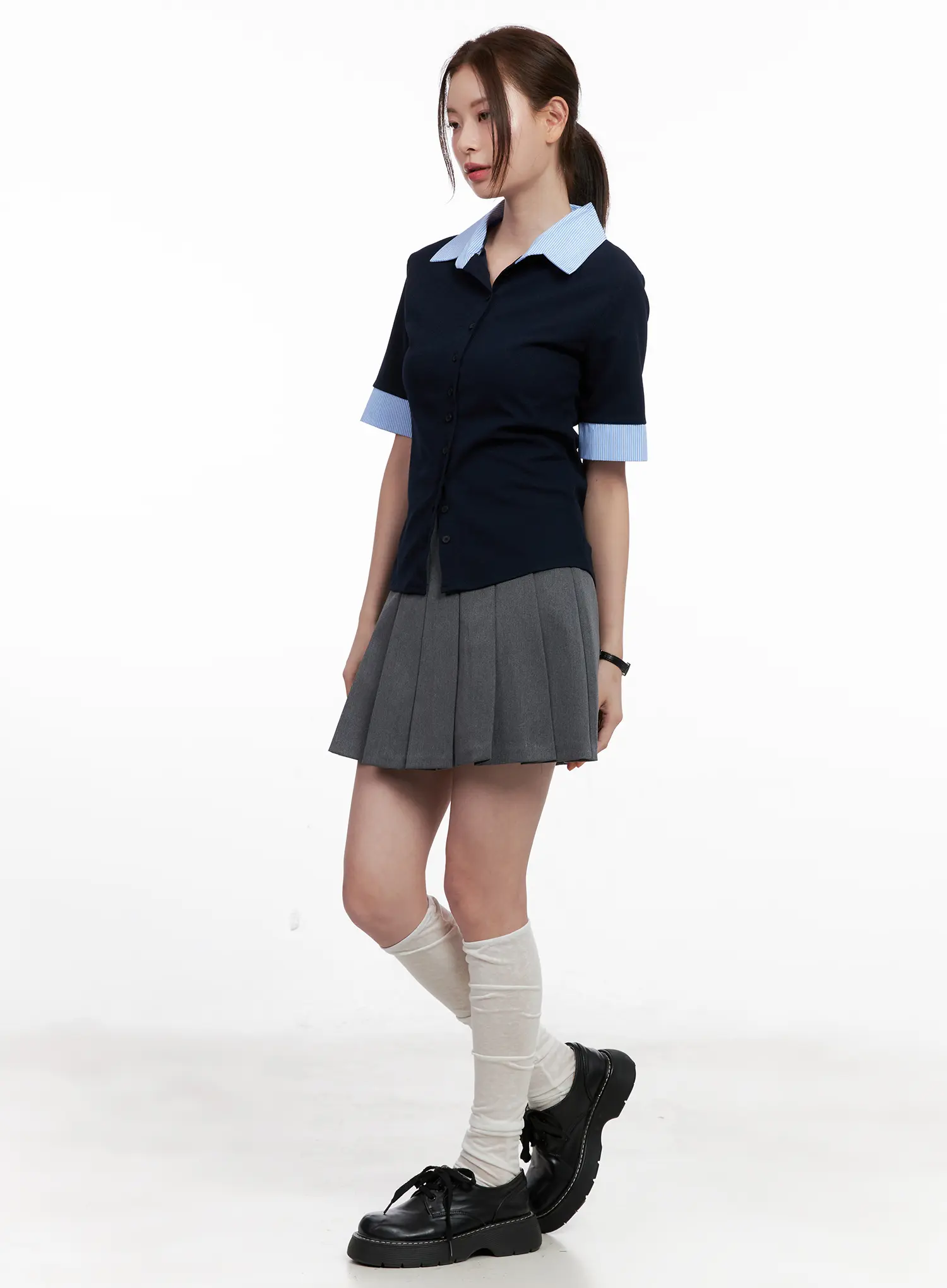 Classic Pleated Mini A-Line Skirt CL524 - Image 5