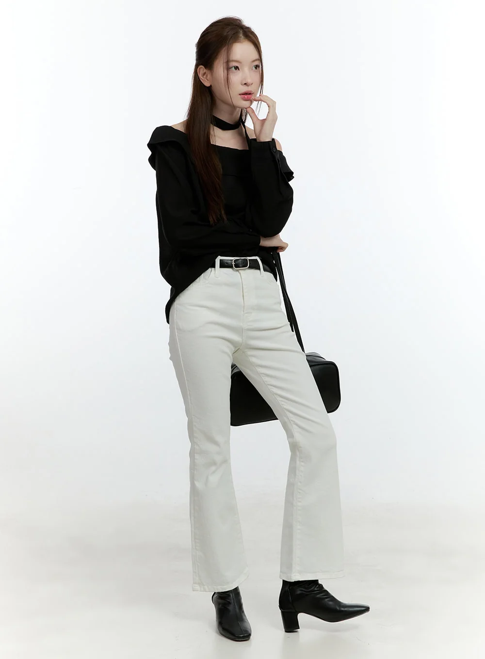 Classic Slim-Fit Bootcut Pants CF504 - Image 8