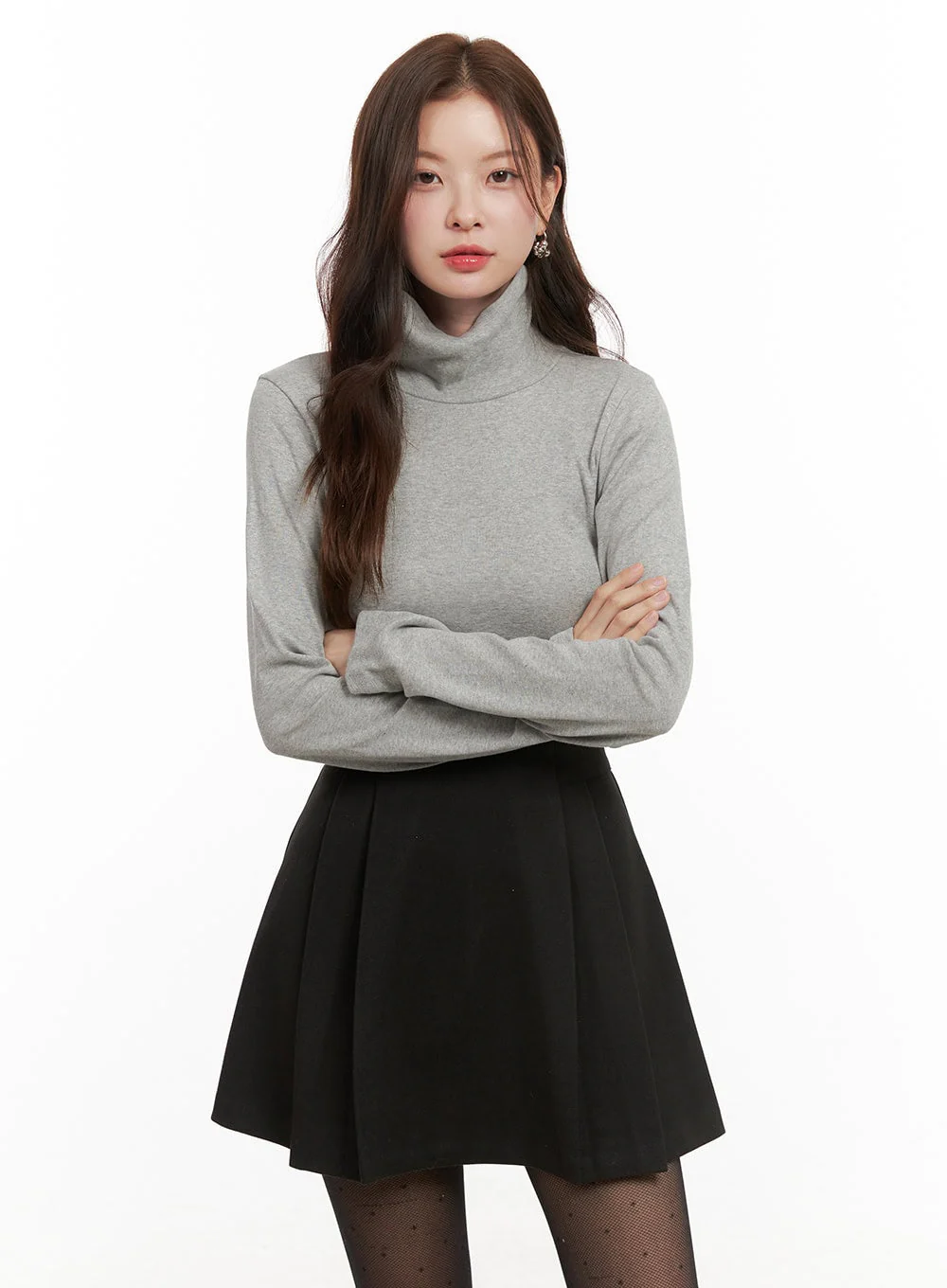 Classic Solid Cotton Turtleneck Top OD403 - Image 10