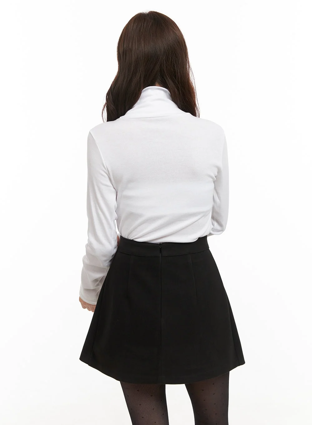 Classic Solid Cotton Turtleneck Top OD403 - Image 7