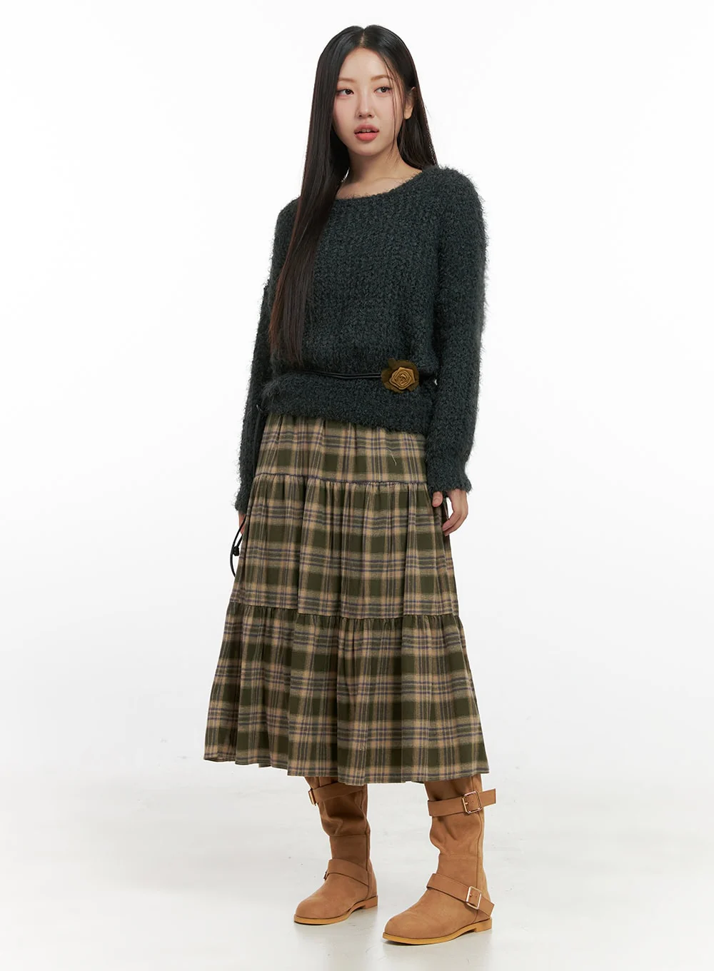 Classic Solid Long Sleeve Sweater IN415 - Image 4