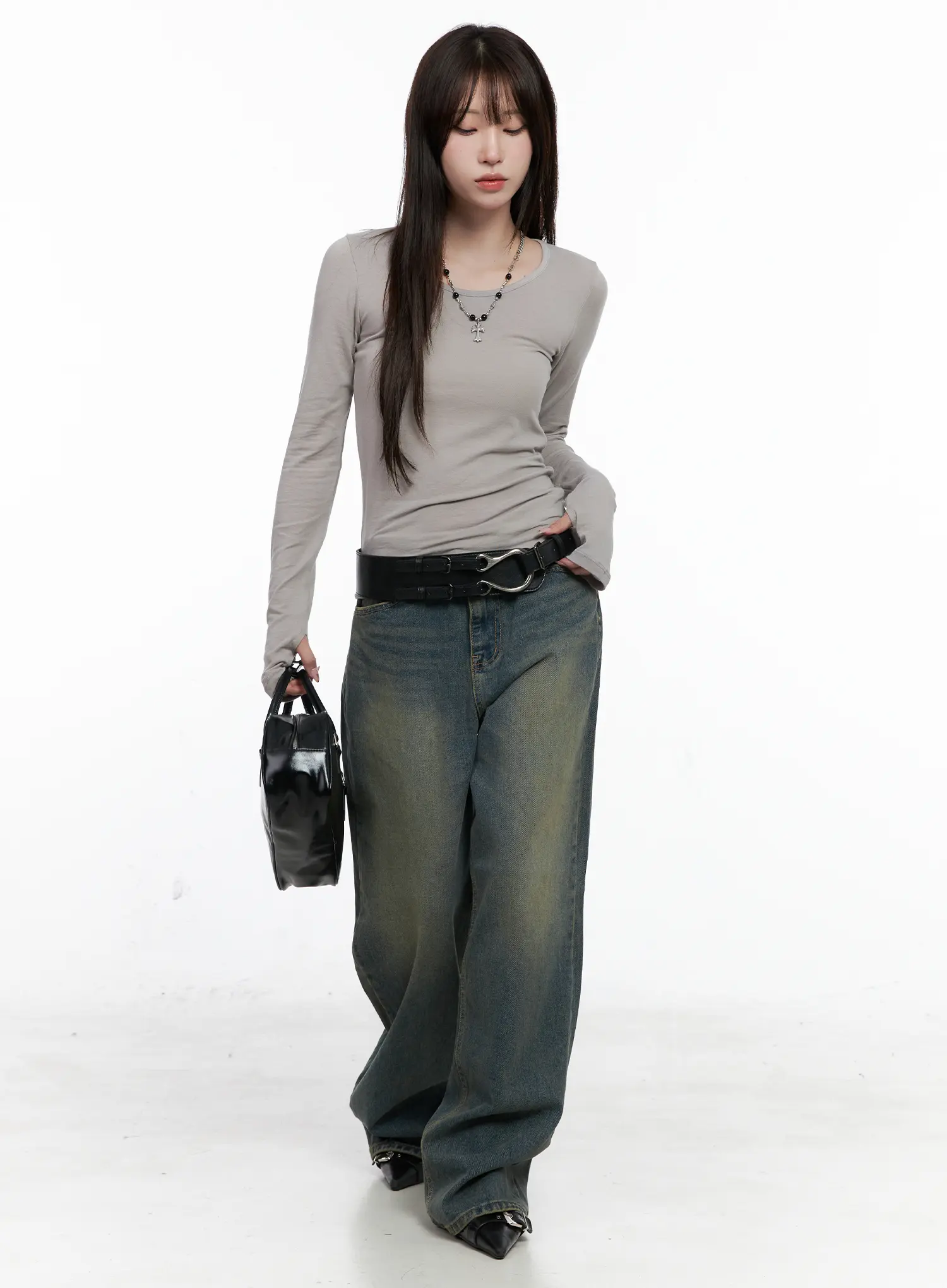 Classic U-Neck Long Sleeve Top CO520 - Image 3