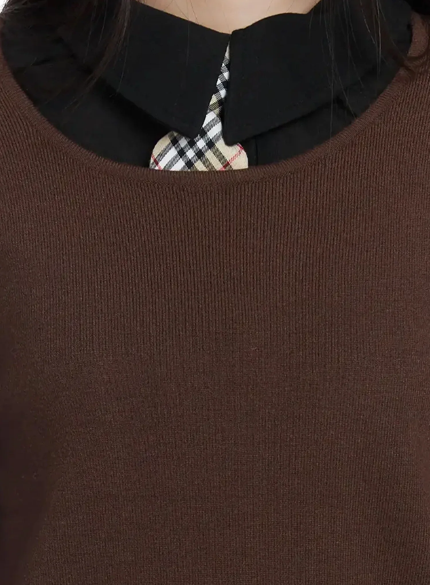 Classic U-Neck Wool-Blend Knit Top IM503 - Image 6
