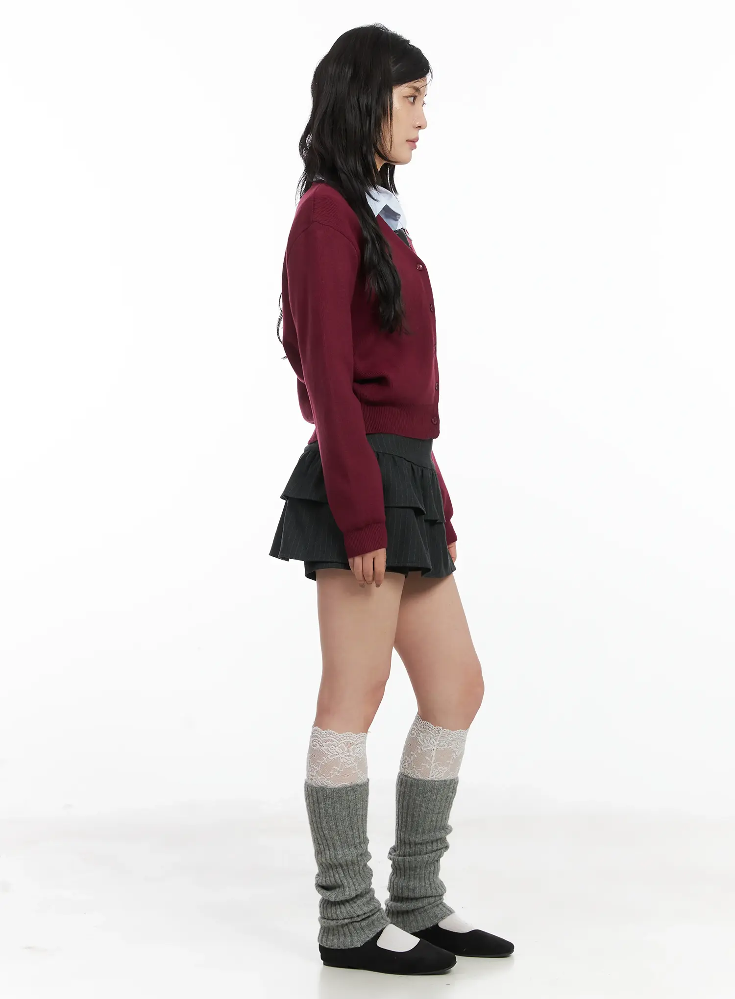Classic V-Neck Button-Up Cardigan CD502 - Image 5