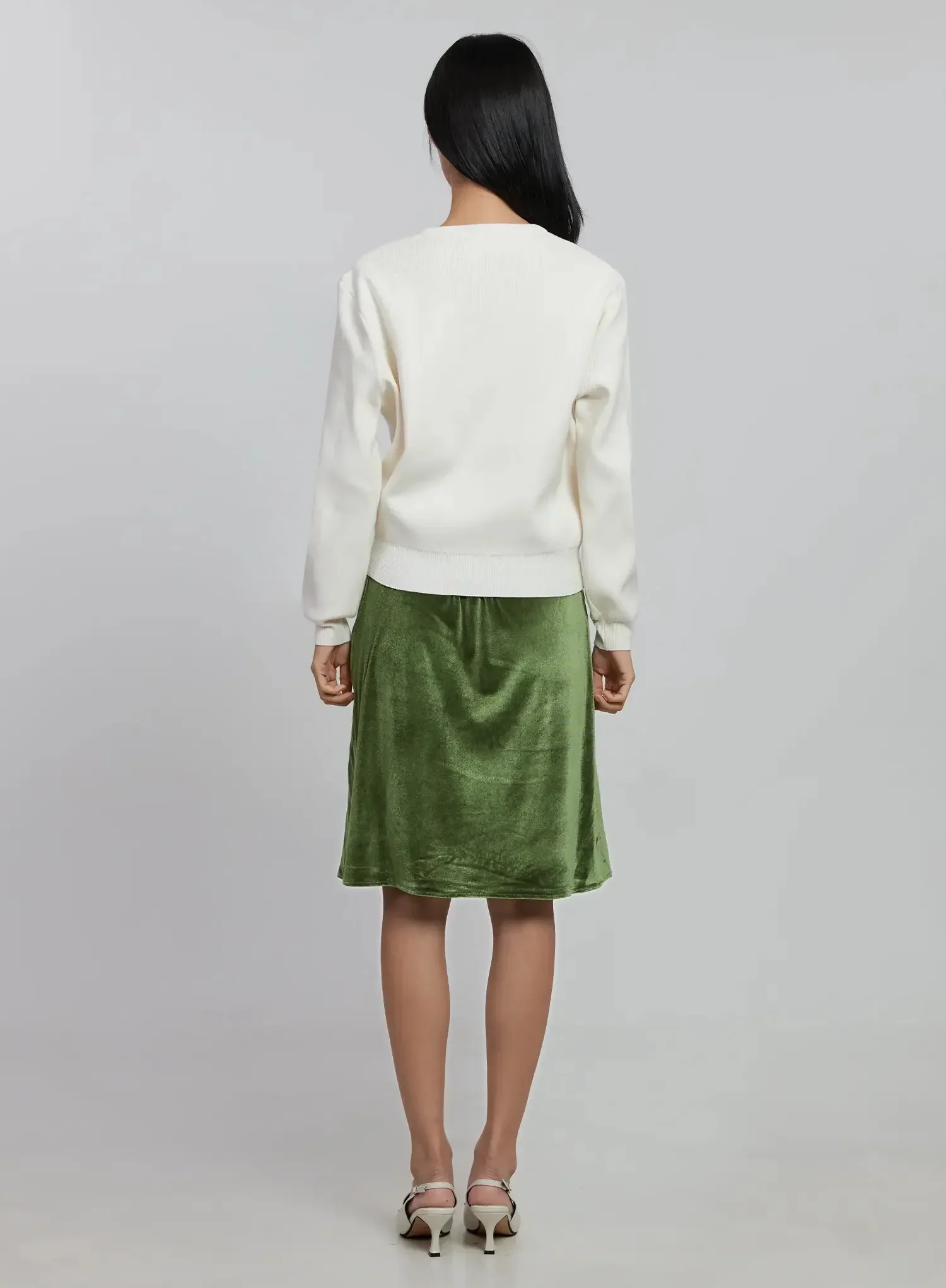 Classic Velvet Midi Skirt ID504 - Image 10