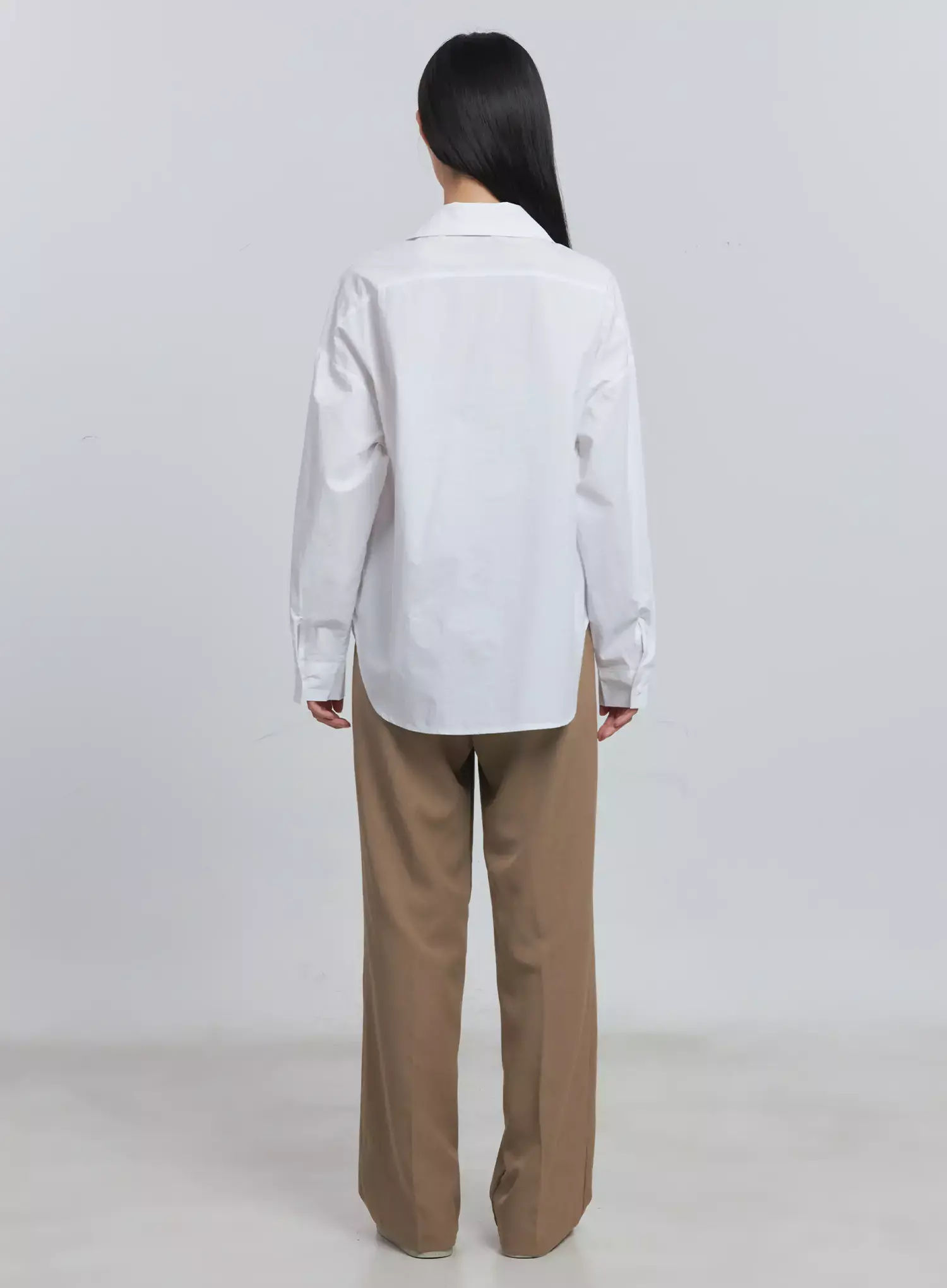 Classic Wide-Fit Slacks (Beige) IU512 - Image 10