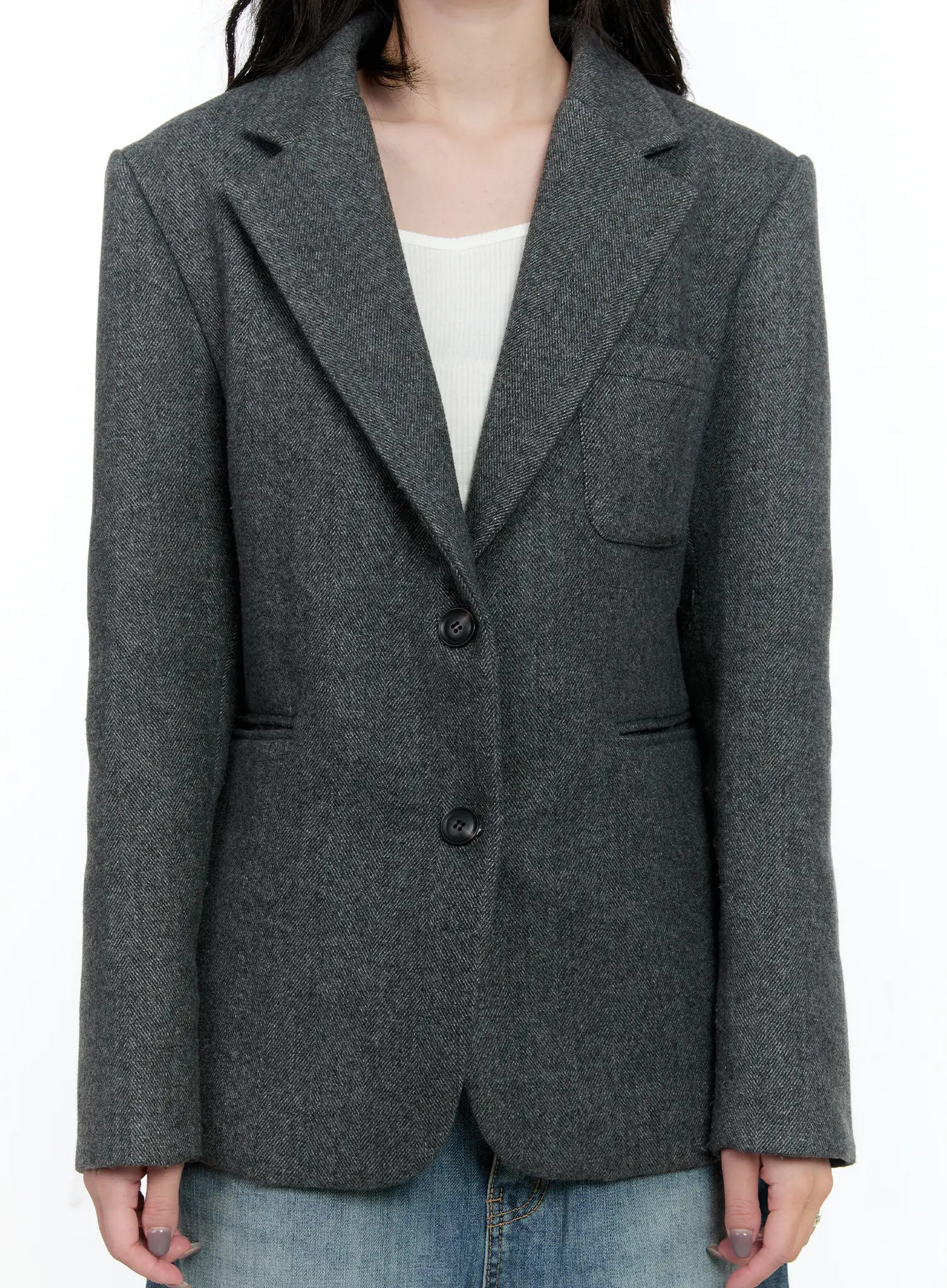 Classic Wool Blazer CN517 - Image 8