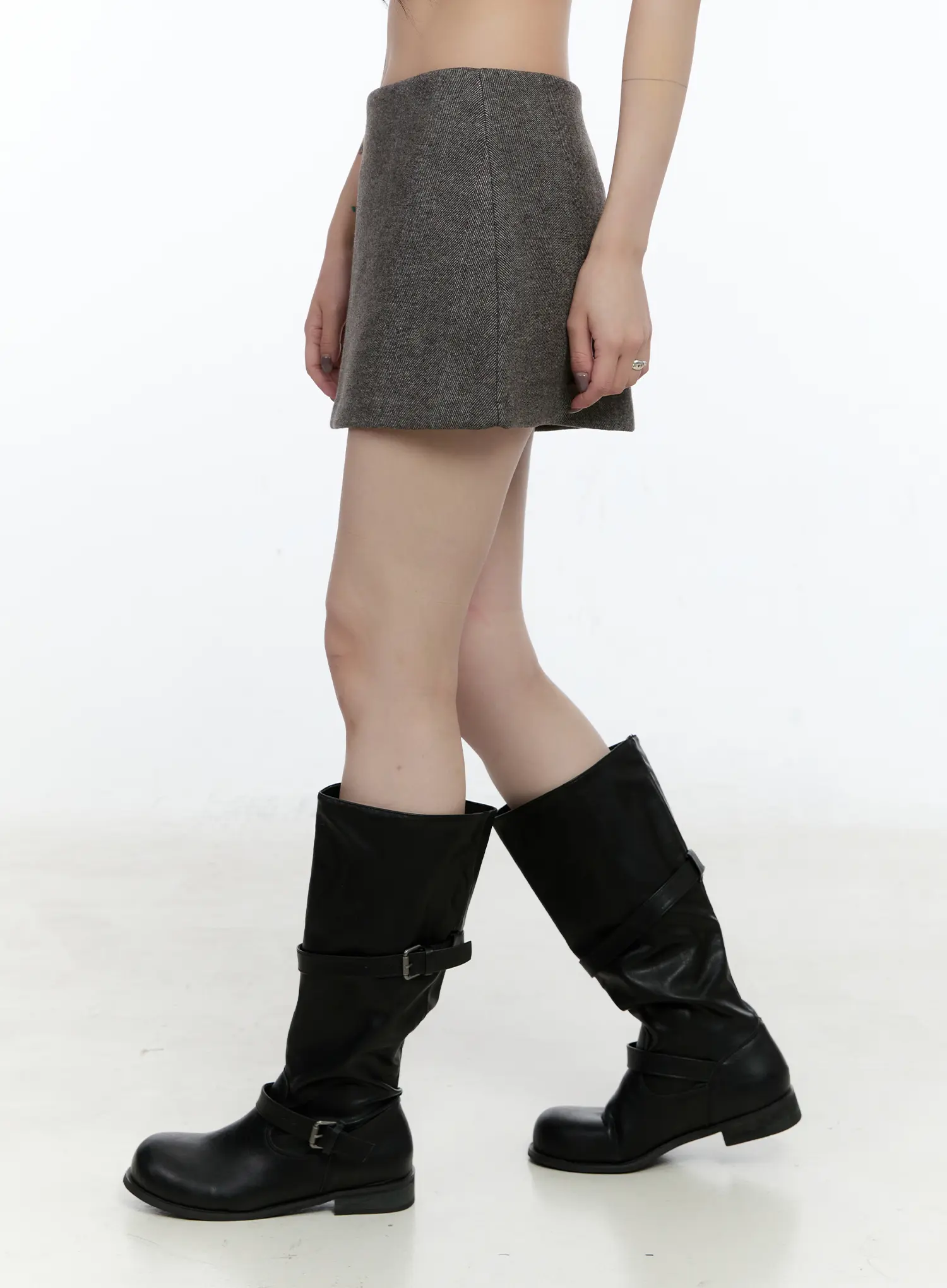 Classic Wool Mini Skirt CN517 - Image 5