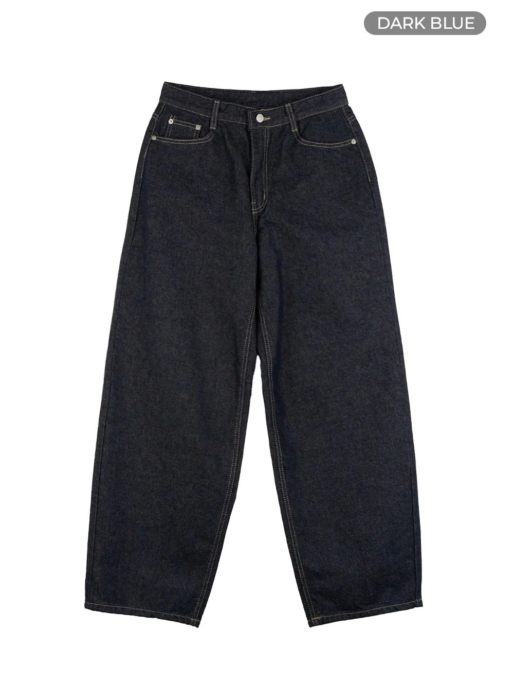 Clover Stitched Baggy Jeans IS402 - Image 9