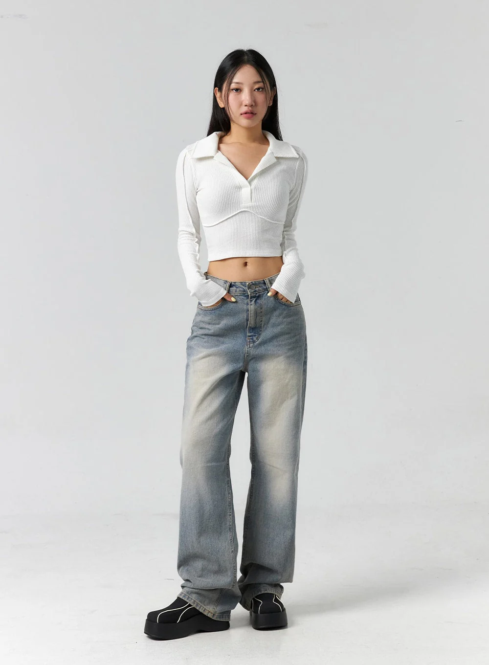 Collar Crop Top CS308 - Image 2