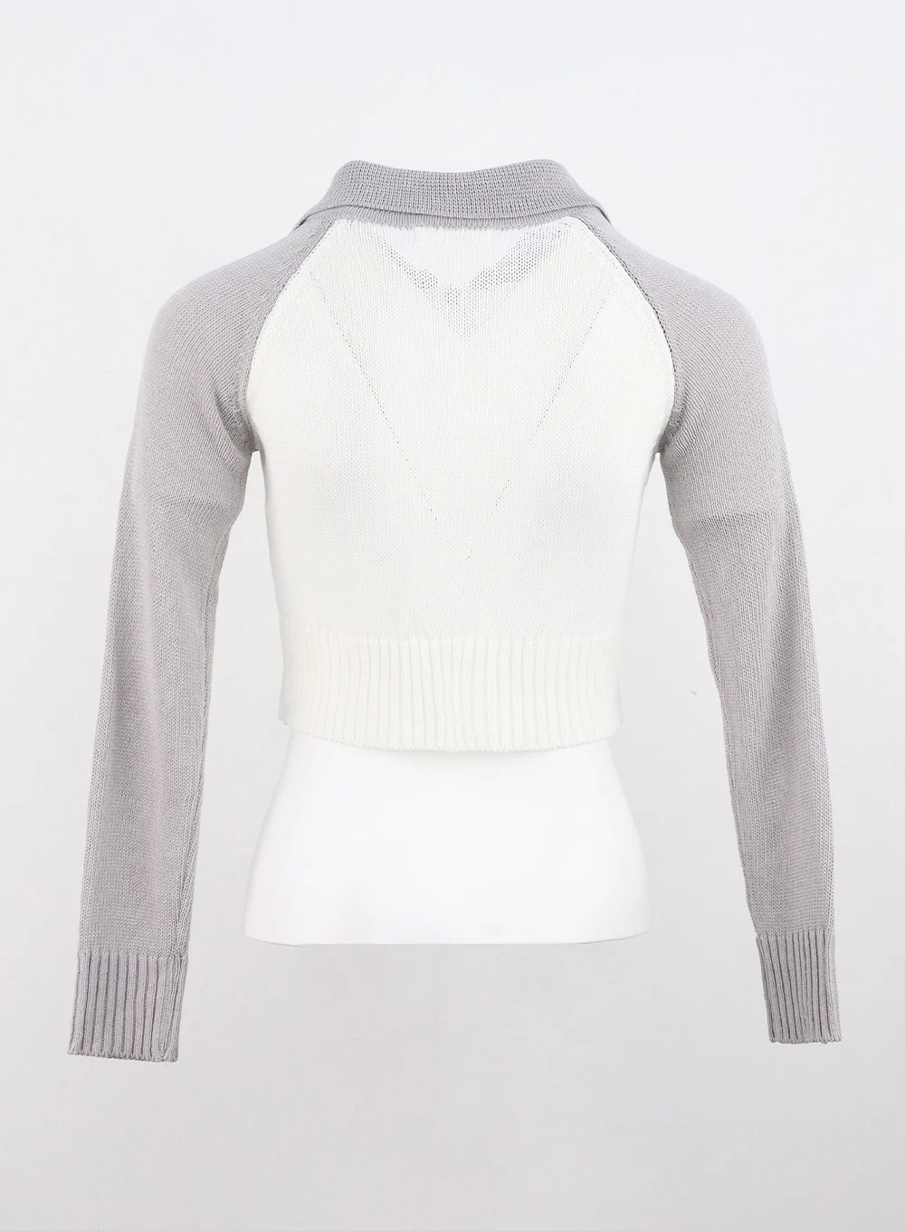 Collar Zip-Up Knit Sweater CG330 - Image 12