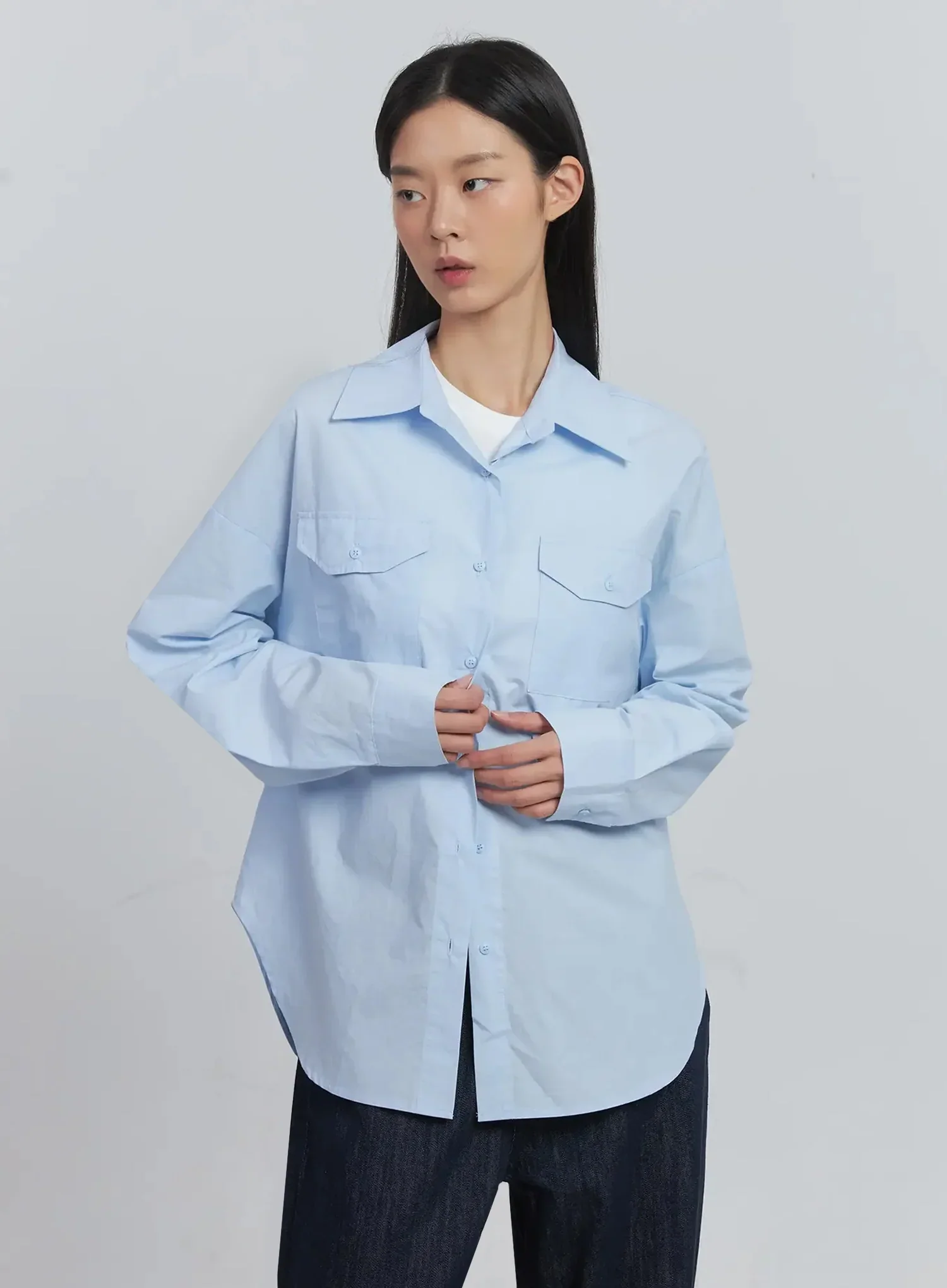 Collared Button-Up Shirt IU512 - Image 4